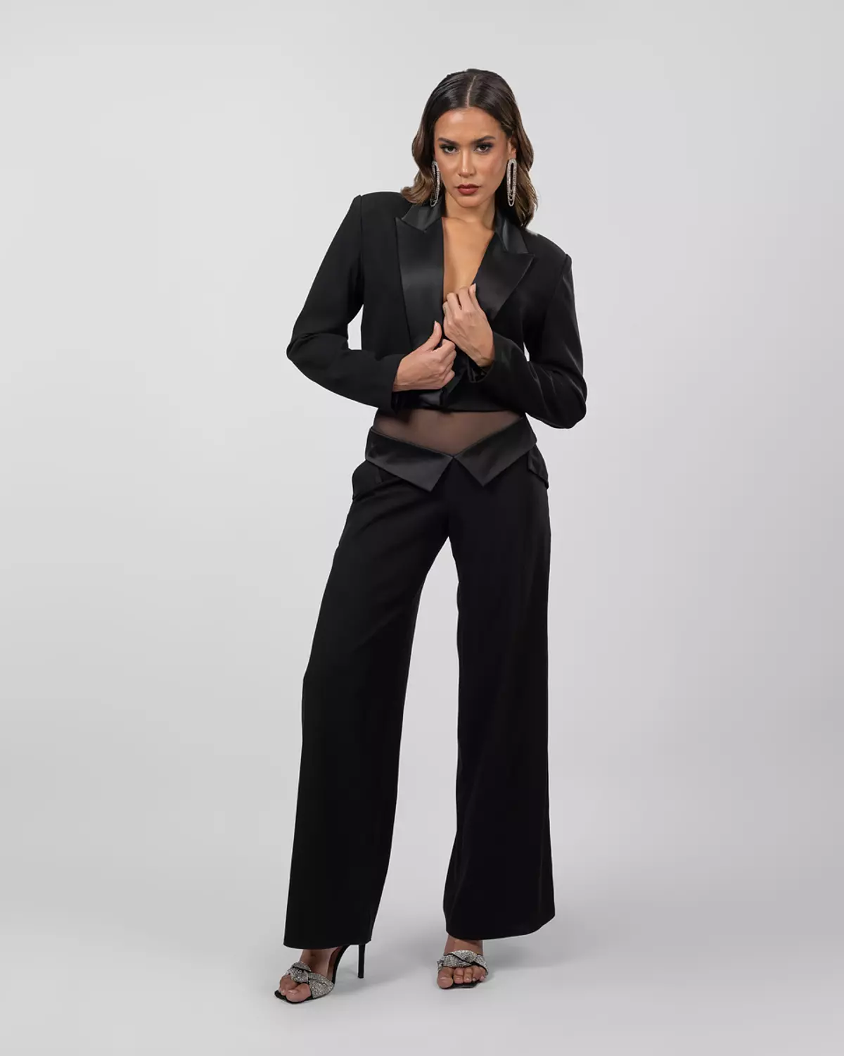 Cropped black blazer 3