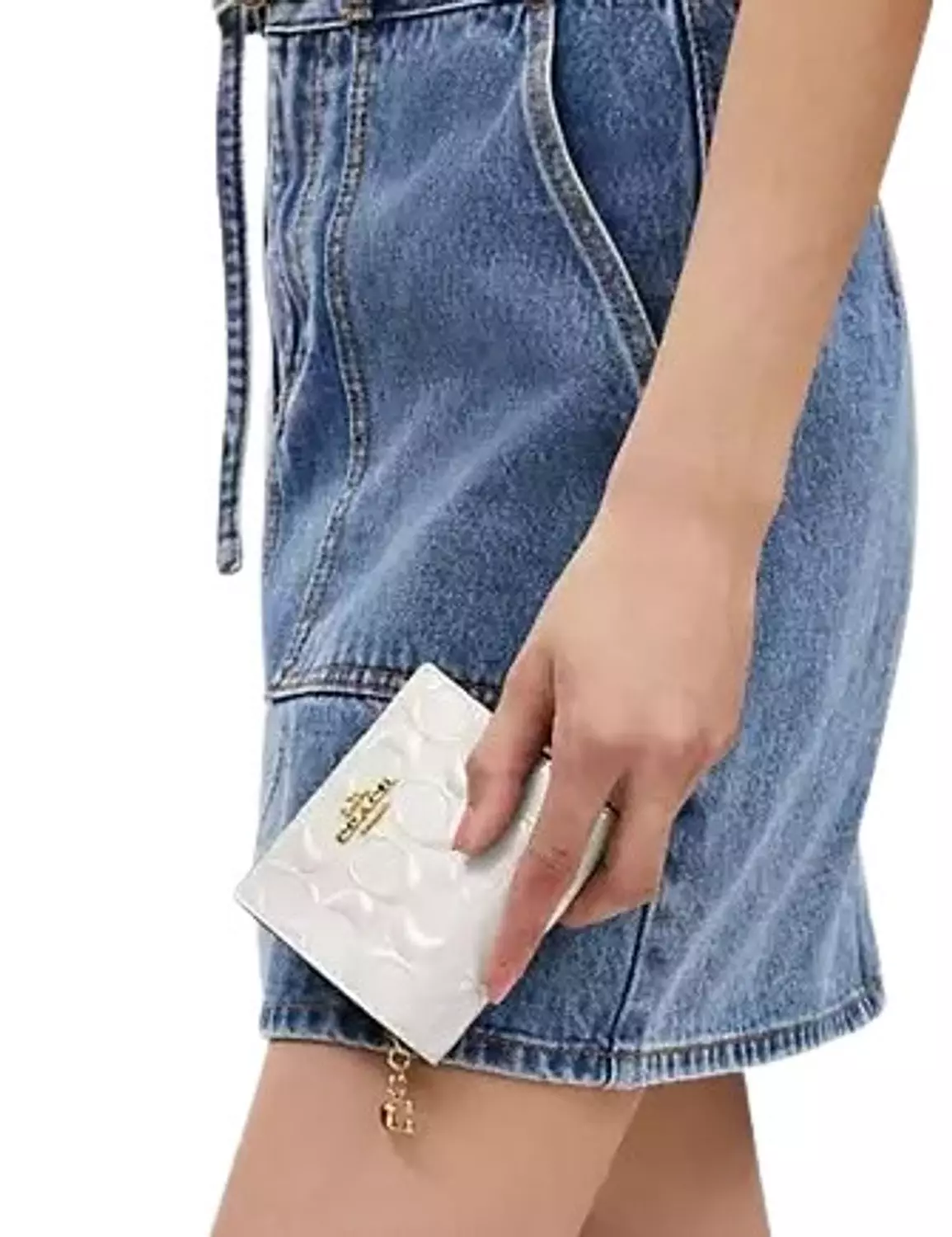 Snap Wallet In Signature Canvas leather white  image