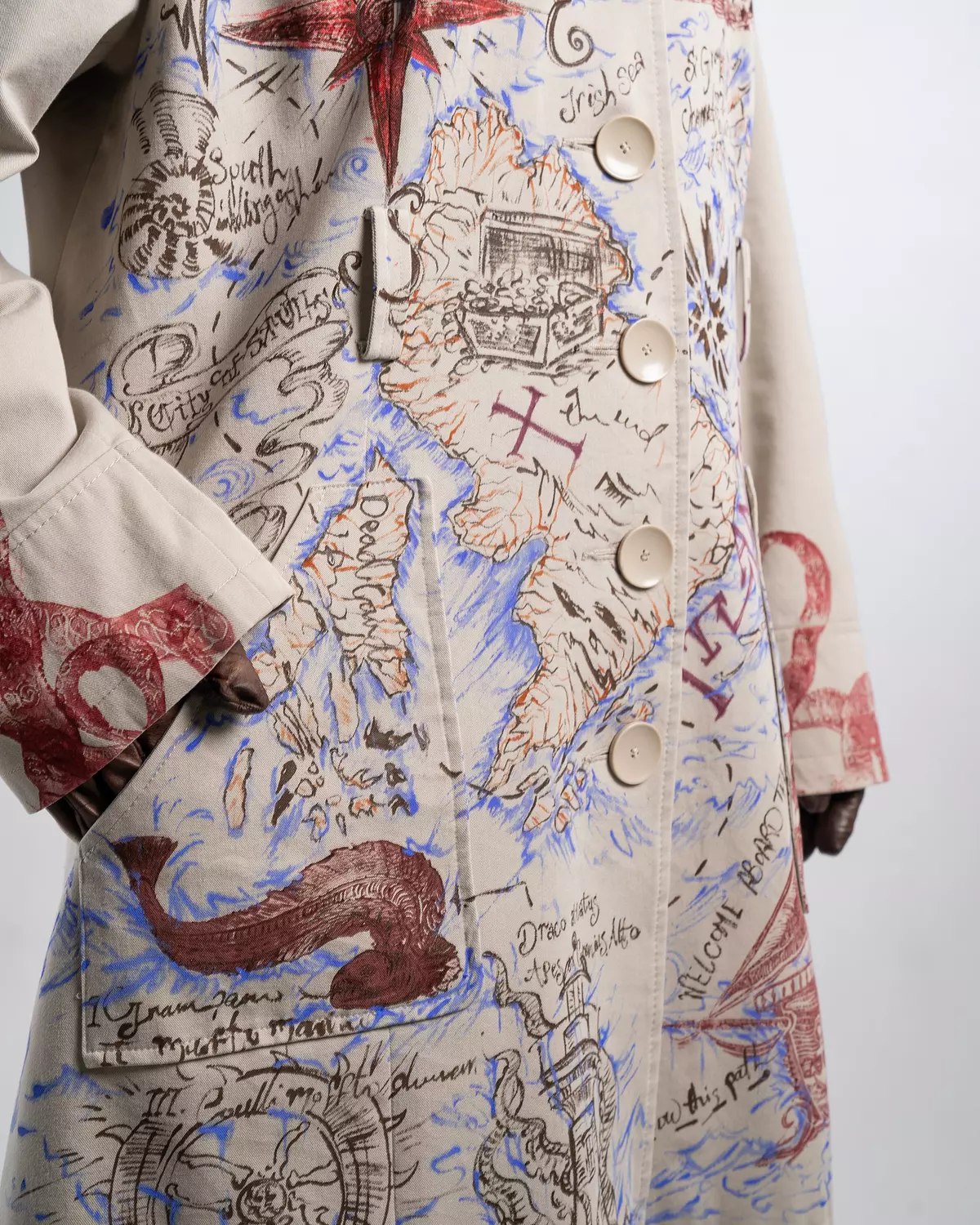 "Hidden depths “ 1of1 hand-painted coat  5