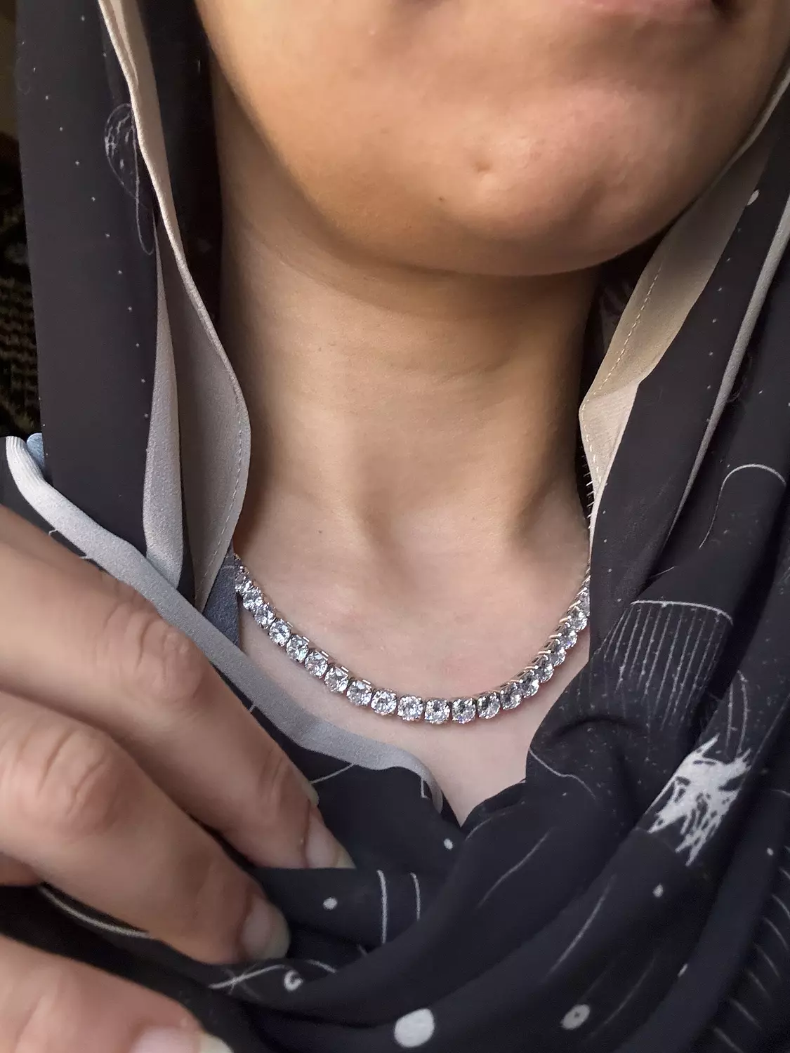 Silver Tennis Necklace ( Stock ) image