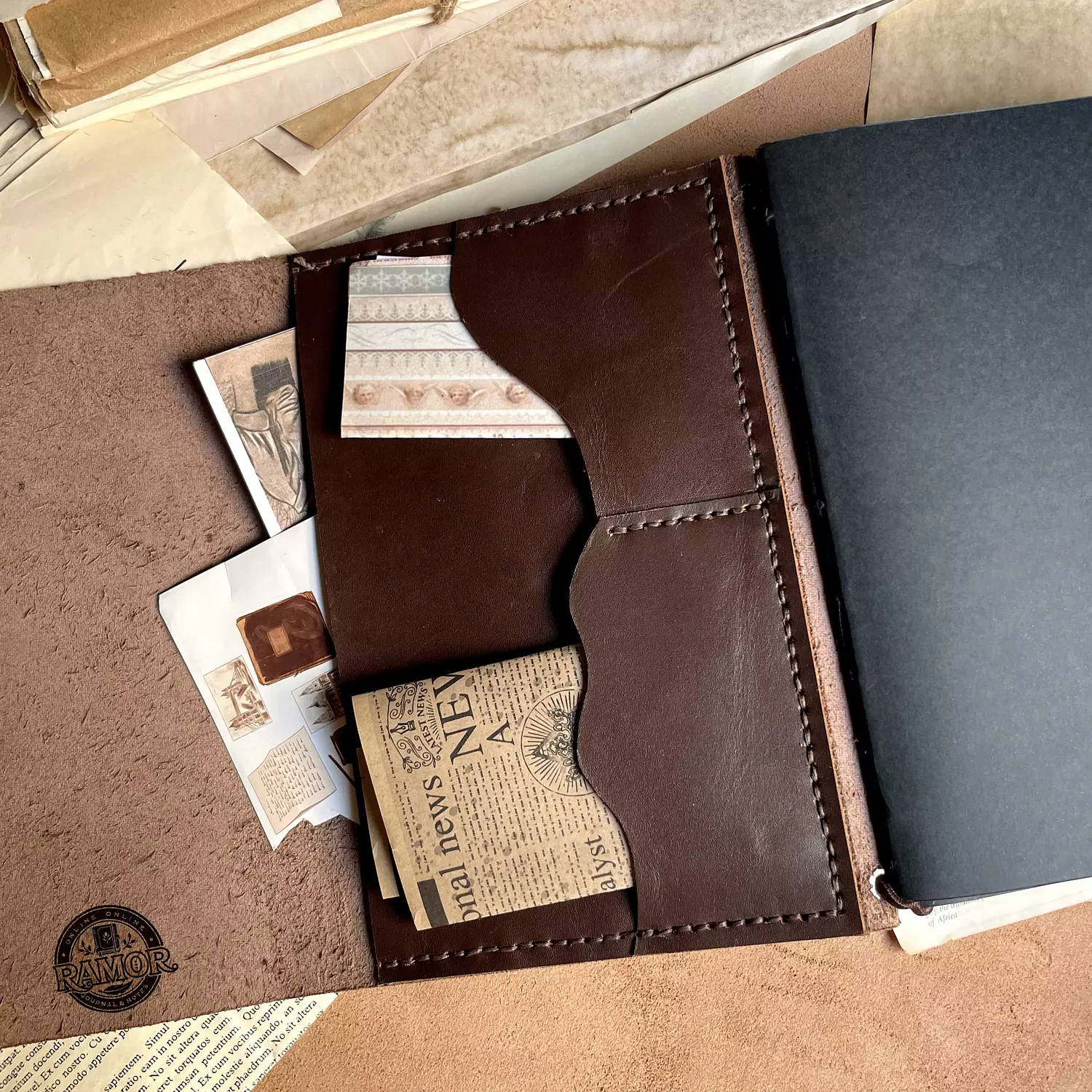 Trifold A5  with 3 pockets 2