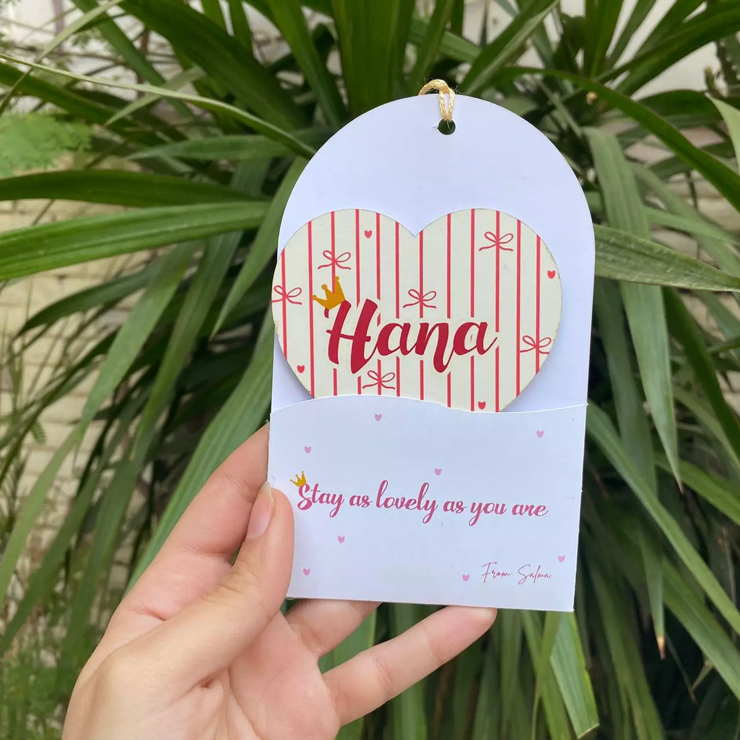 Pink Lines Heart Mirror    2