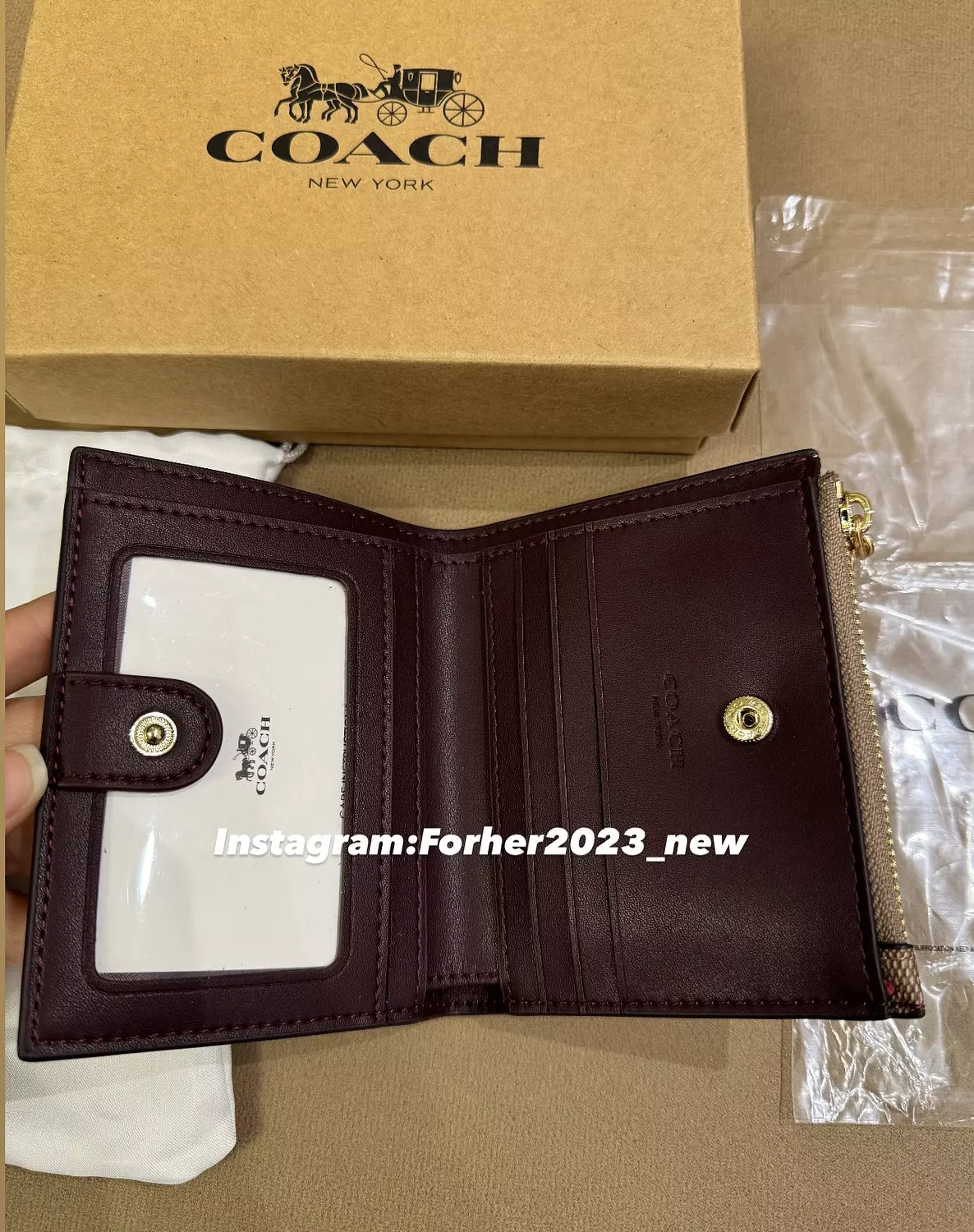 Coach bifold wallet with flowers 1