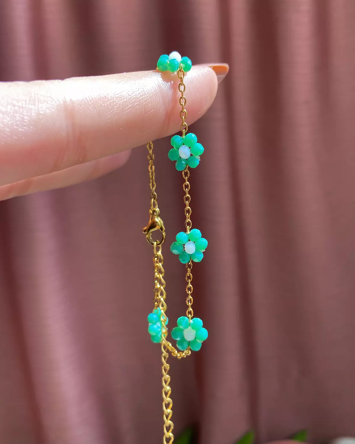 Turquoise flowers ( necklace, earrings and bracelet)🩵✨ 4