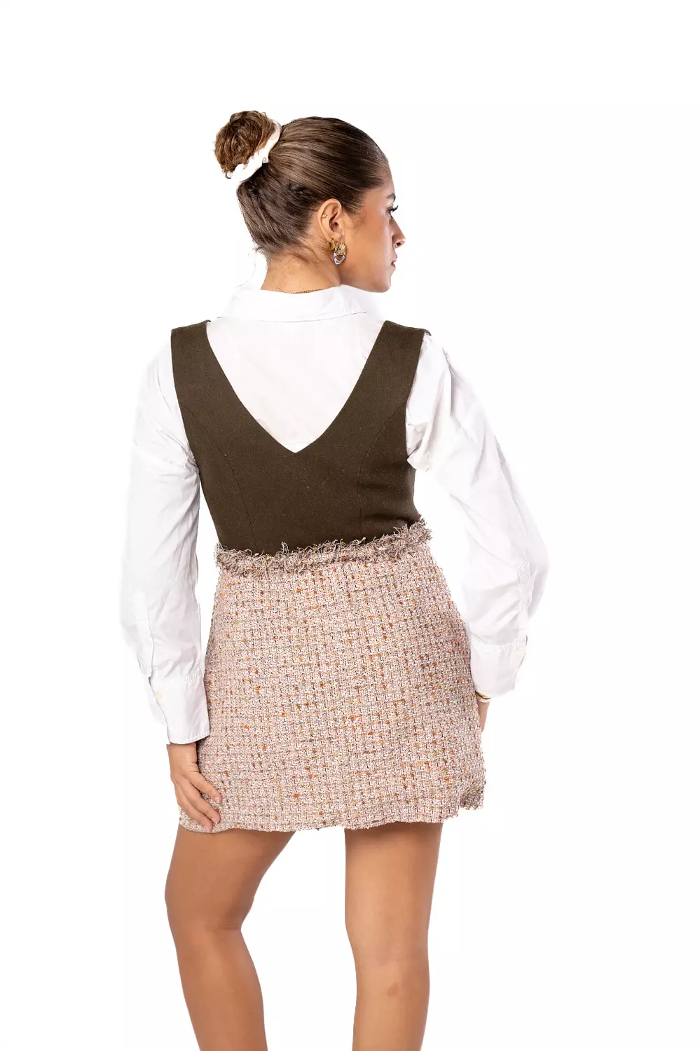 Ember Short Dress w/ Front Buttons 3