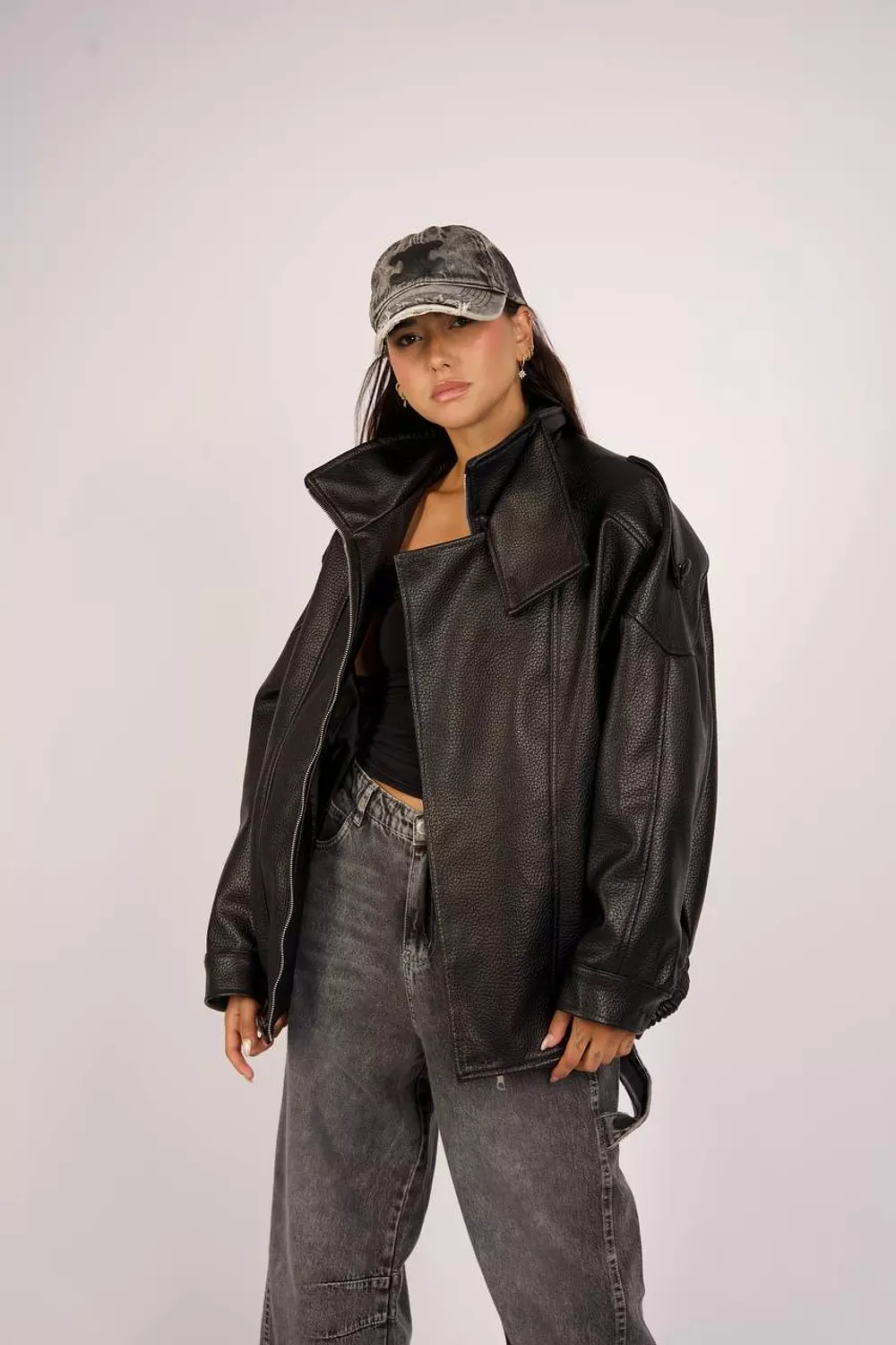 Faux Leather Jacket  2