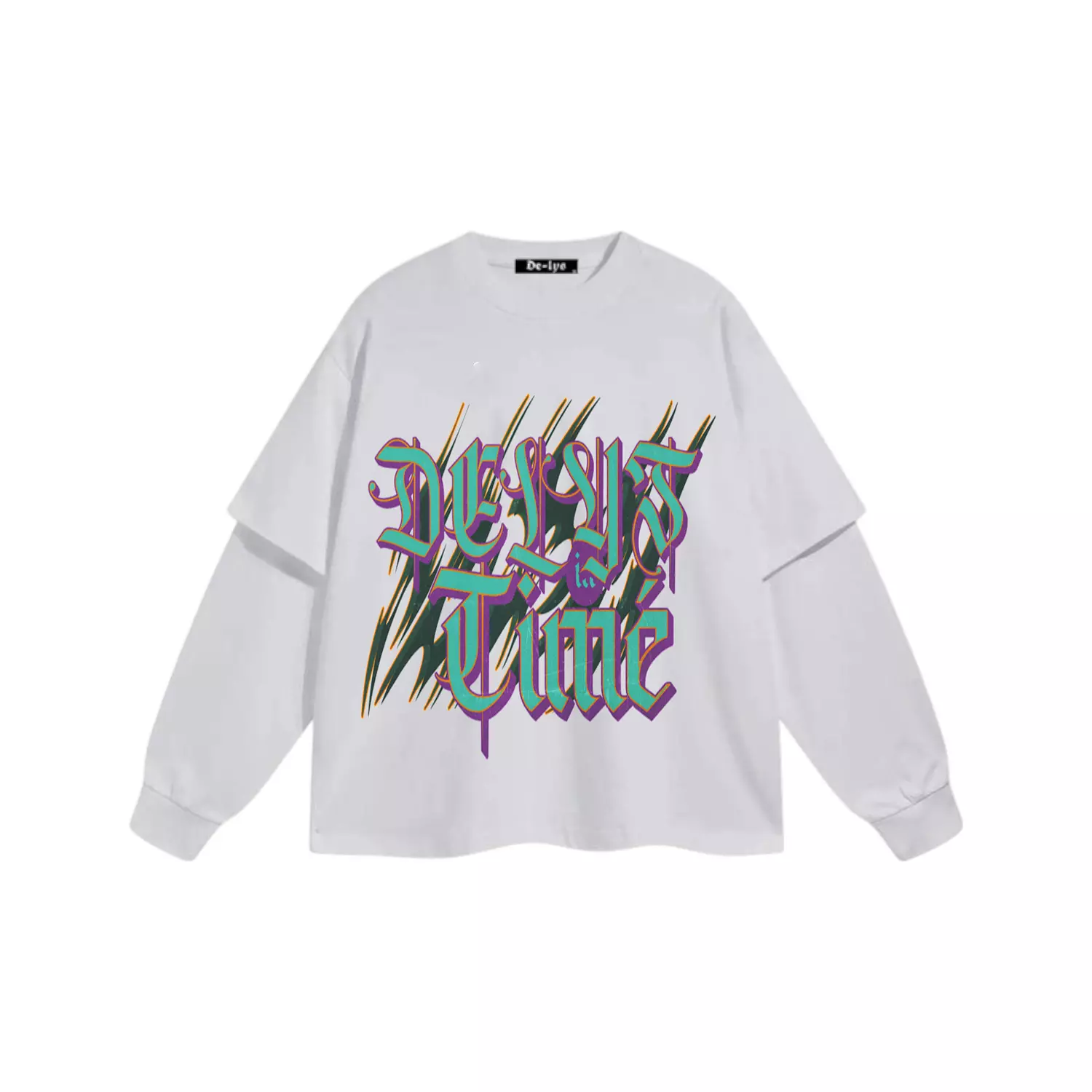  S3 Double-Sleeve Graffiti Flow T-Shirt  image