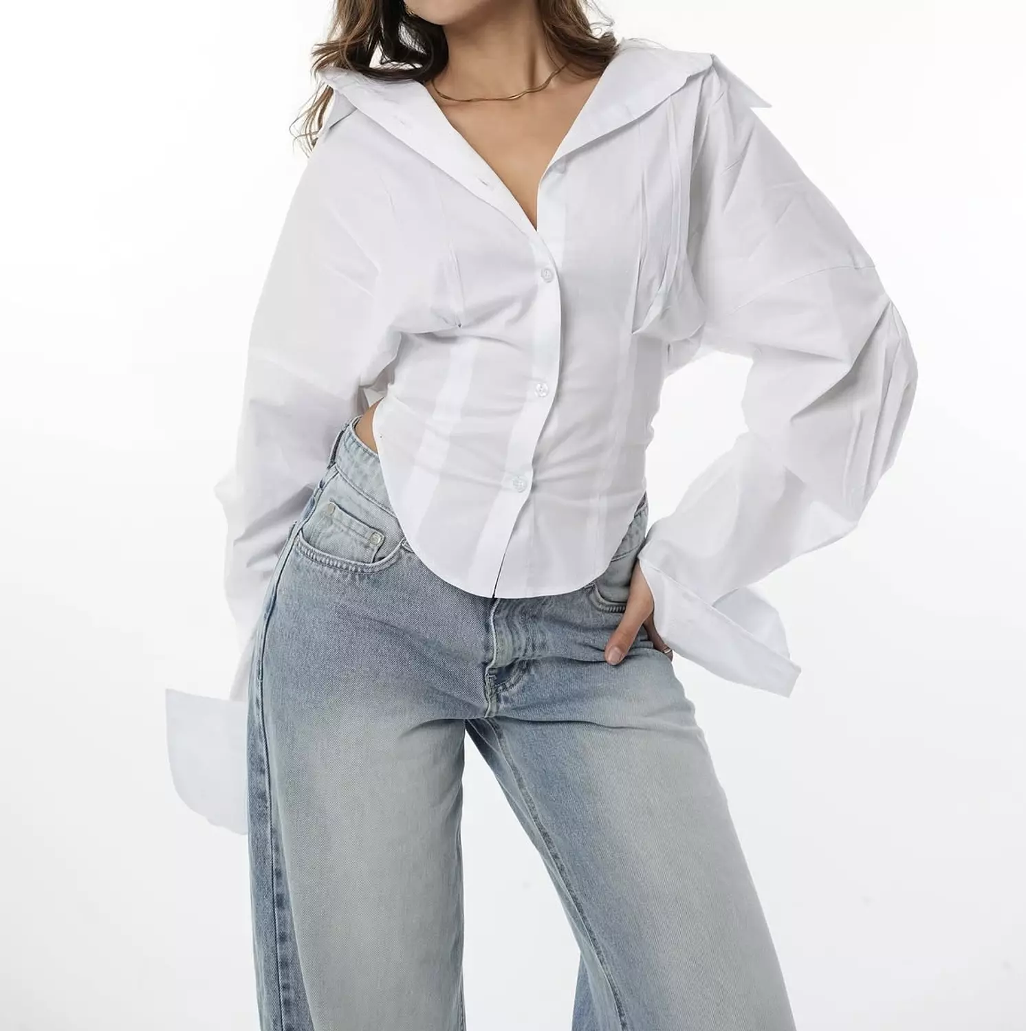 Corset back string shirt 9