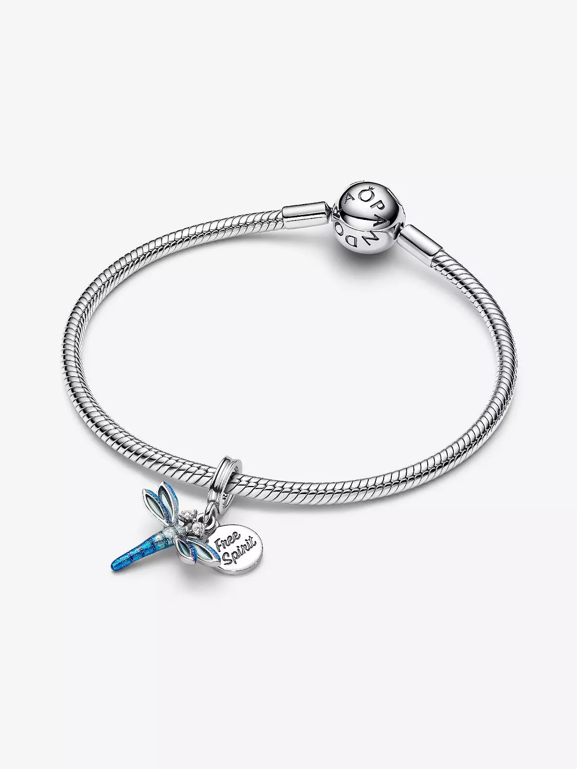 Dragonfly Double Dangle Charm Sterling silver 4
