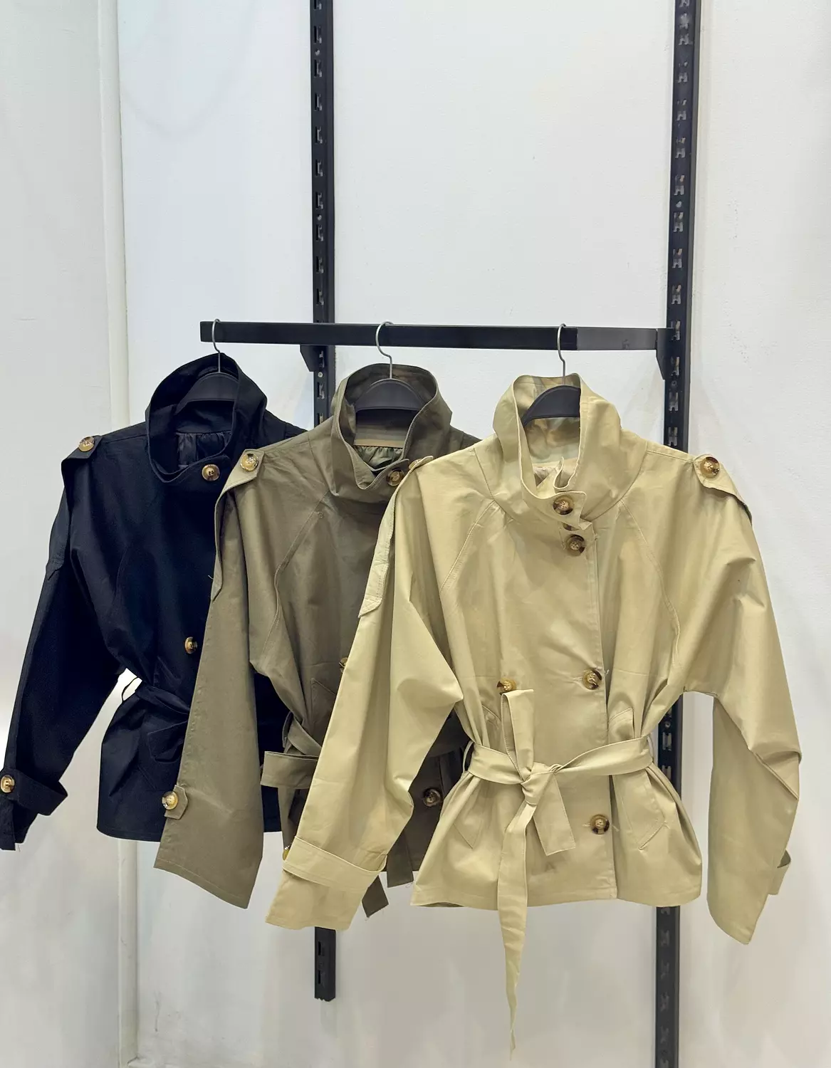 Medium length trench coat image