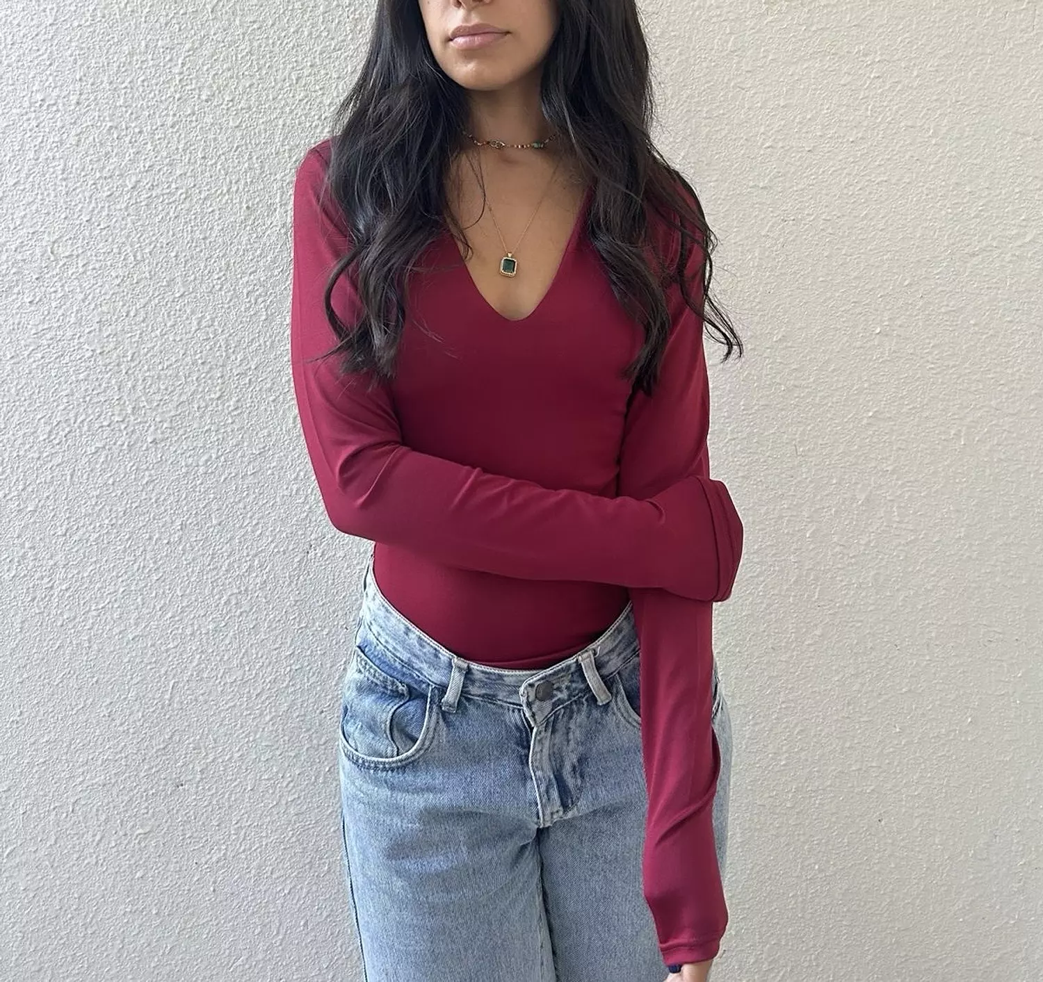 V-NECK LONG SLEEVE  hover image