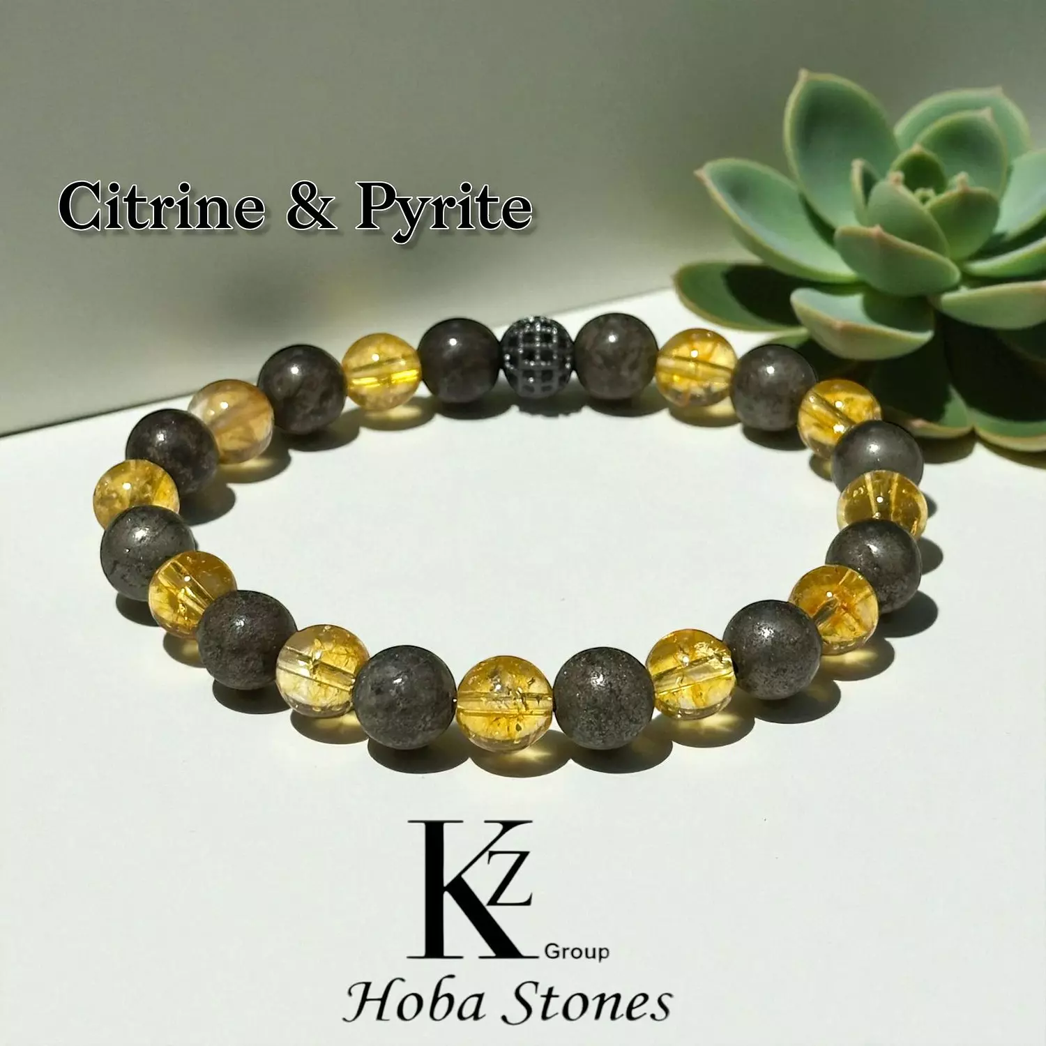Bracelet citrine & Pyrite  2