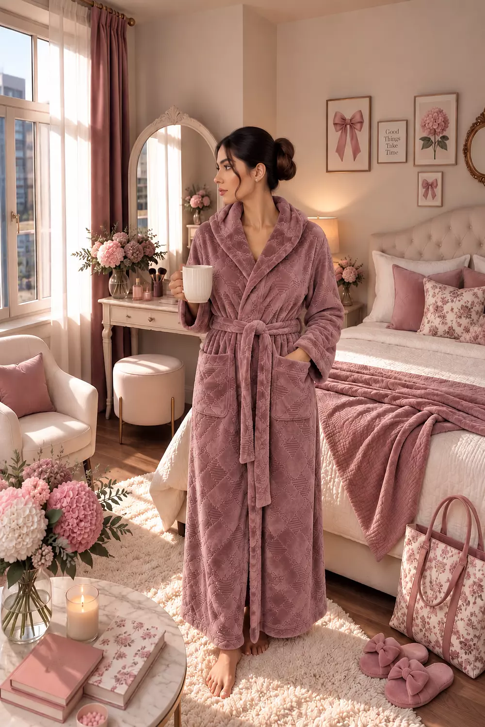 Rosewood long hoodie Robe image