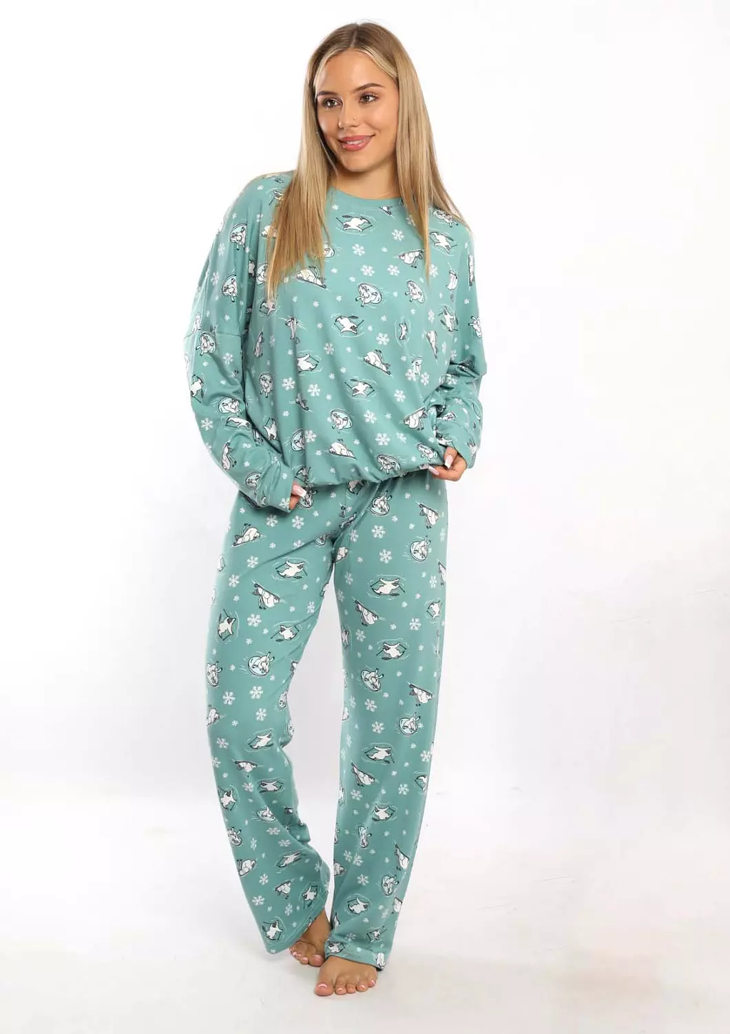 C350 THE WINTER BEAR LOOSE-FIT PAJAMA SET 5