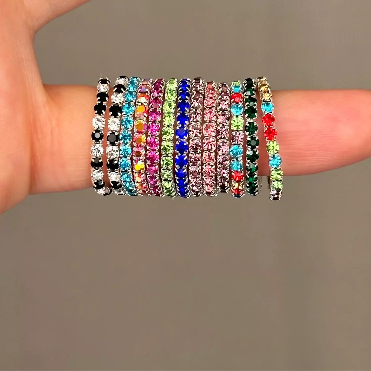 Rhinestones Rings 16