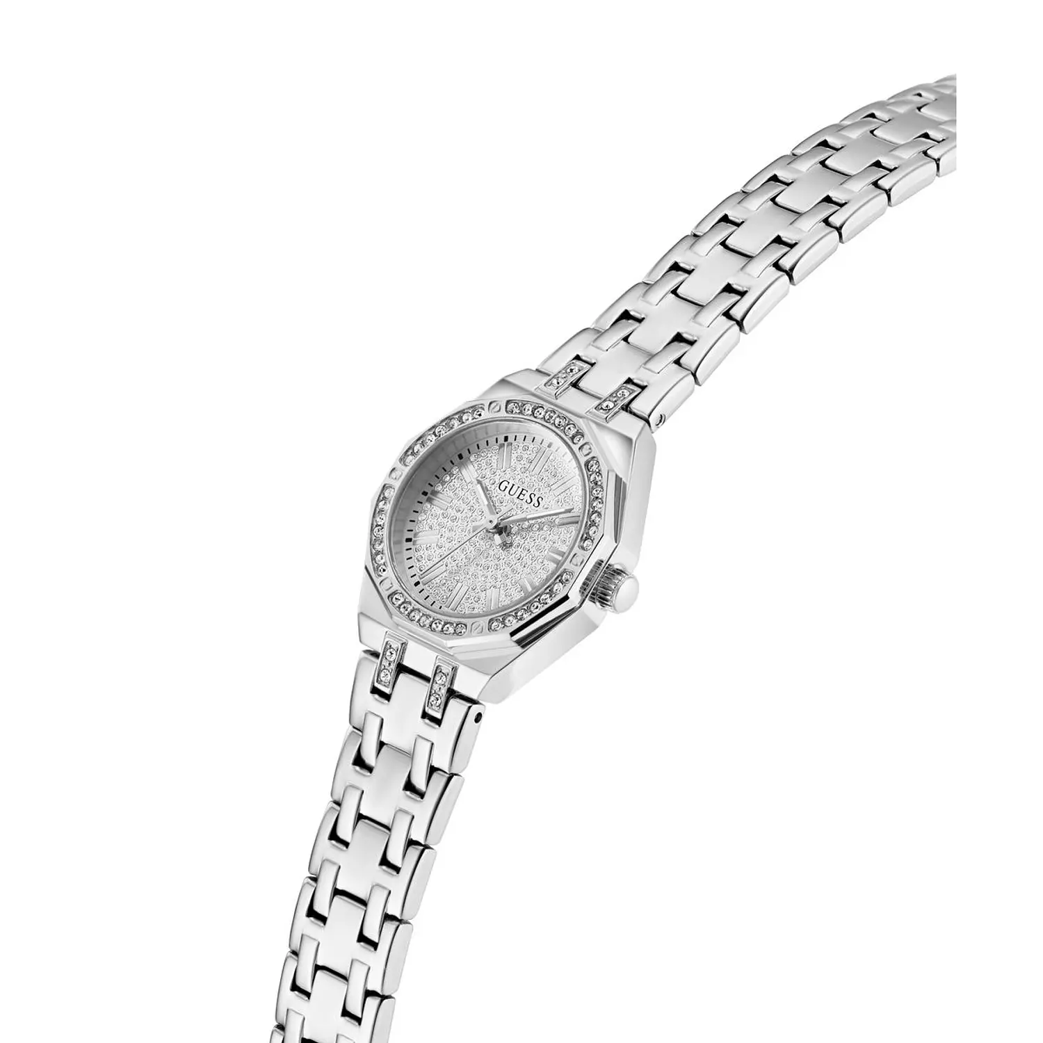 GUESS PIXIE Ladies Pixie Silver Tone Analog Watch Silver Tone Stainless Steel Polished Bracelet 3