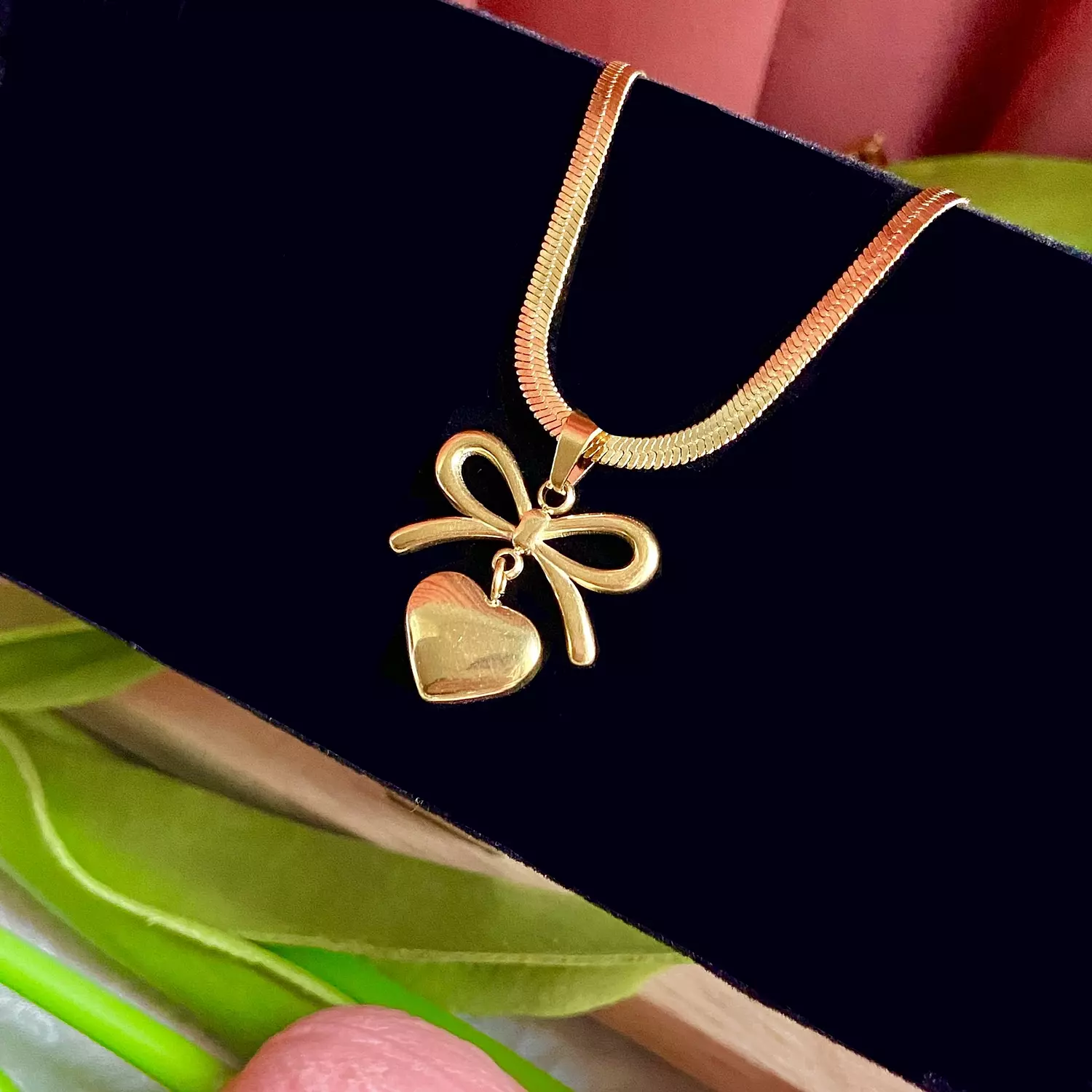 Heart and Bow Stainless Steel Necklace🎀✨ 2