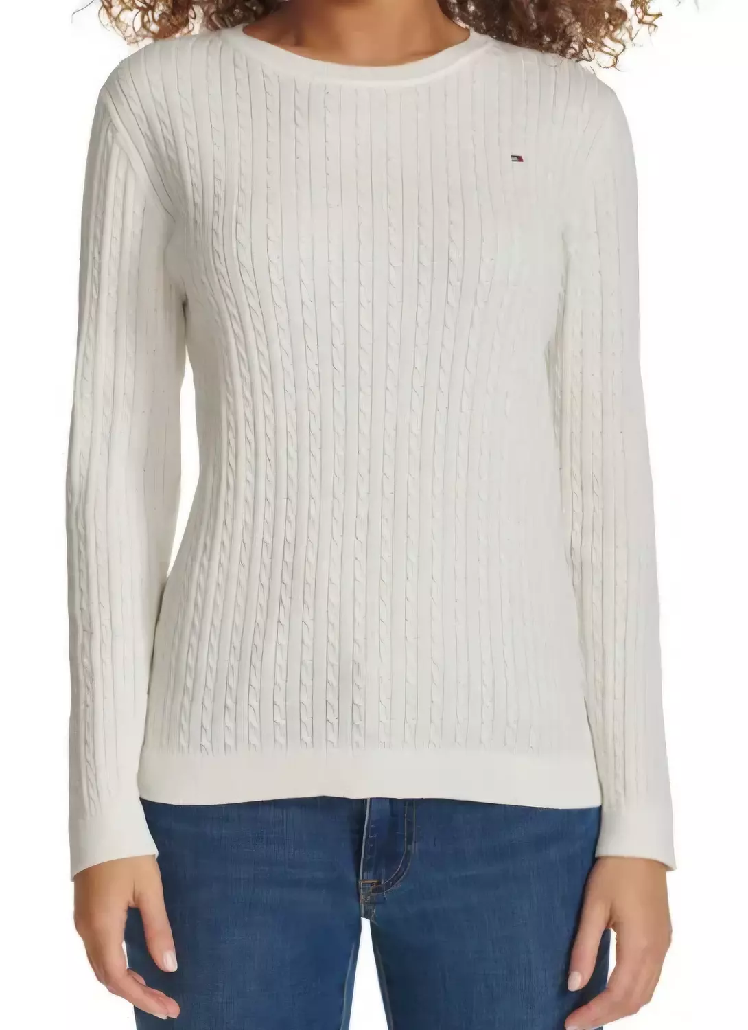 Tommy Hilfiger women’s cable-knit sweater hover image