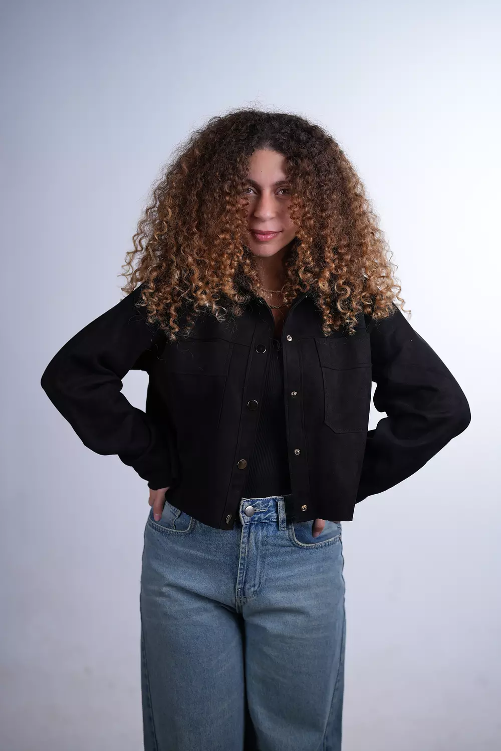 Suede Jacket- Black hover image