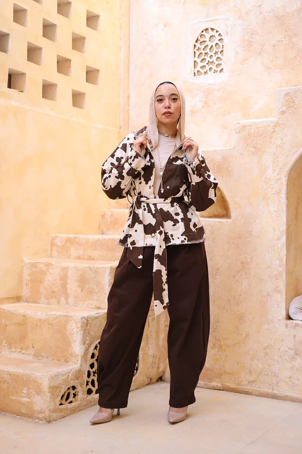 BROWN BALLOON PANTS 6