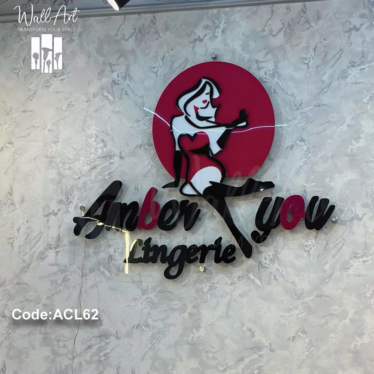 ACL62-Lighted Coloured Acrylic Sign  4