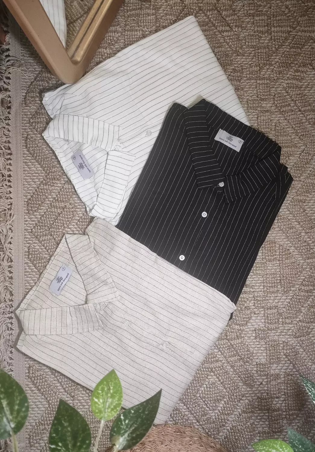 Striped shirt dress ( in black ) 3