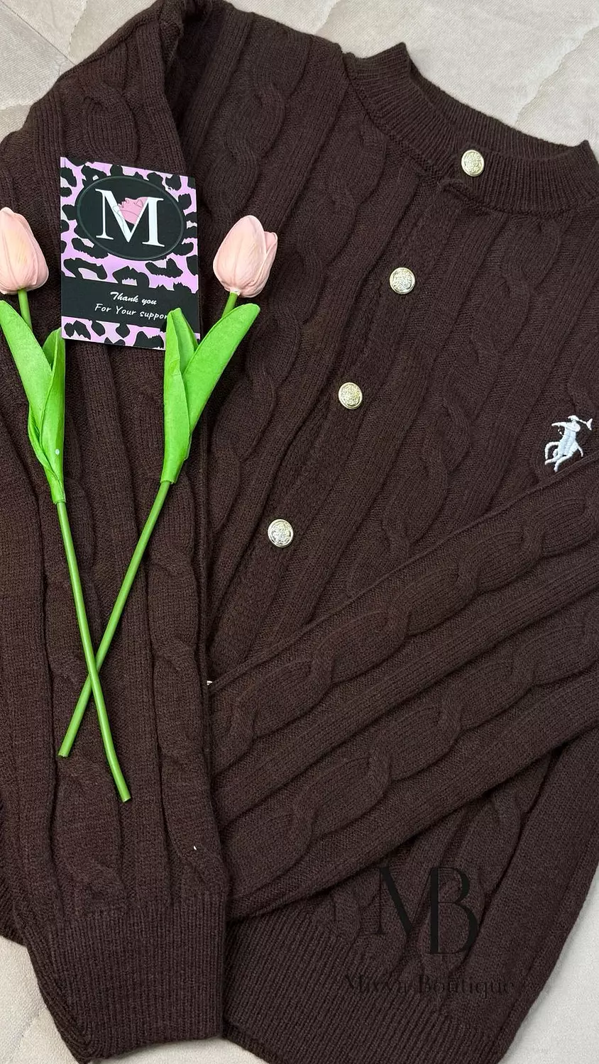 Soft Polo-Embroidered Cardigan * 13