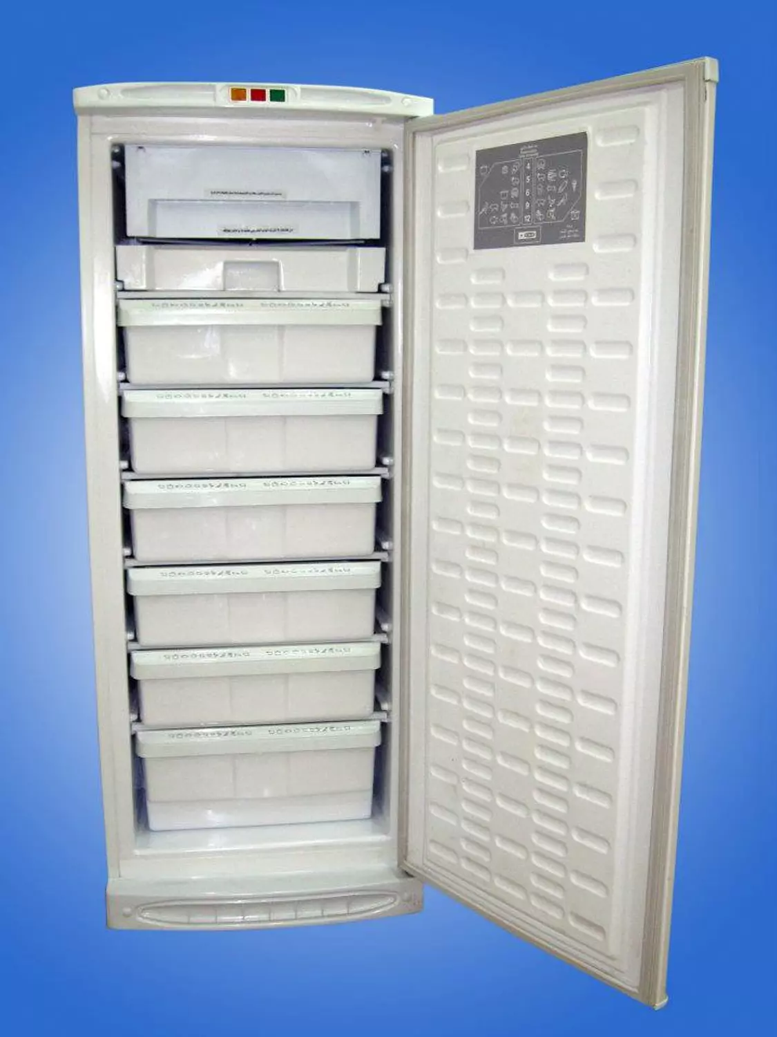 Alaska Upright Freezer 6 Drawers Silver UP 267-6D