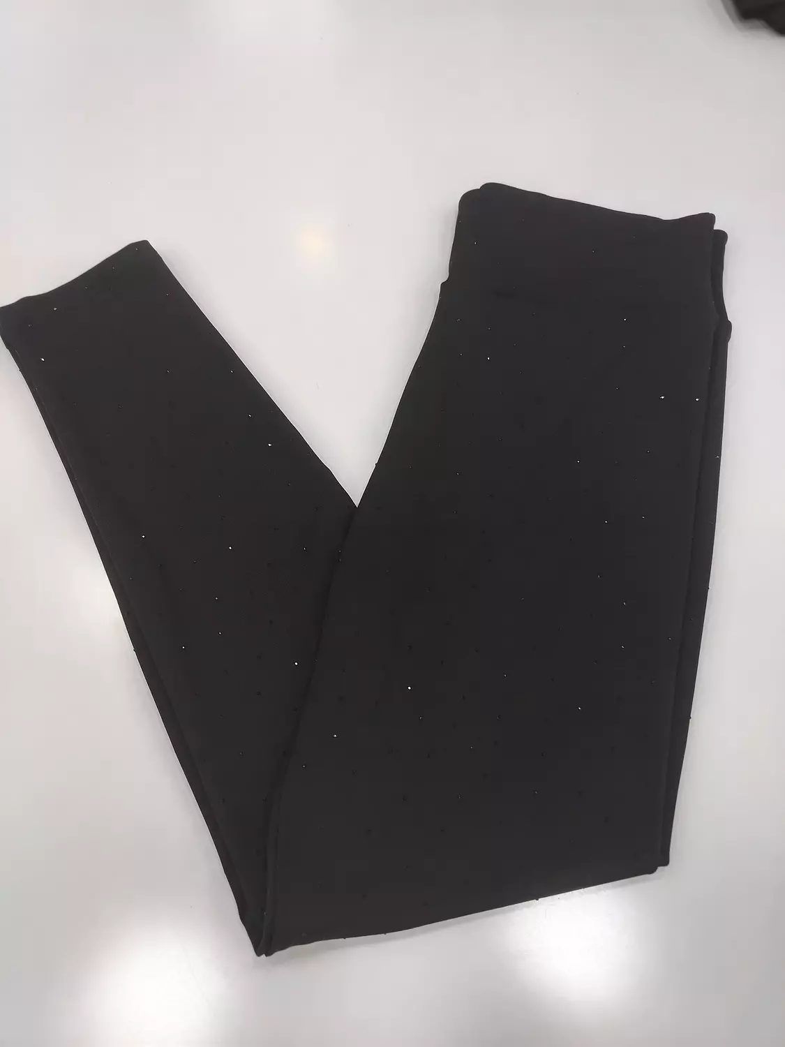 Black shaper pants with rhinestones  3