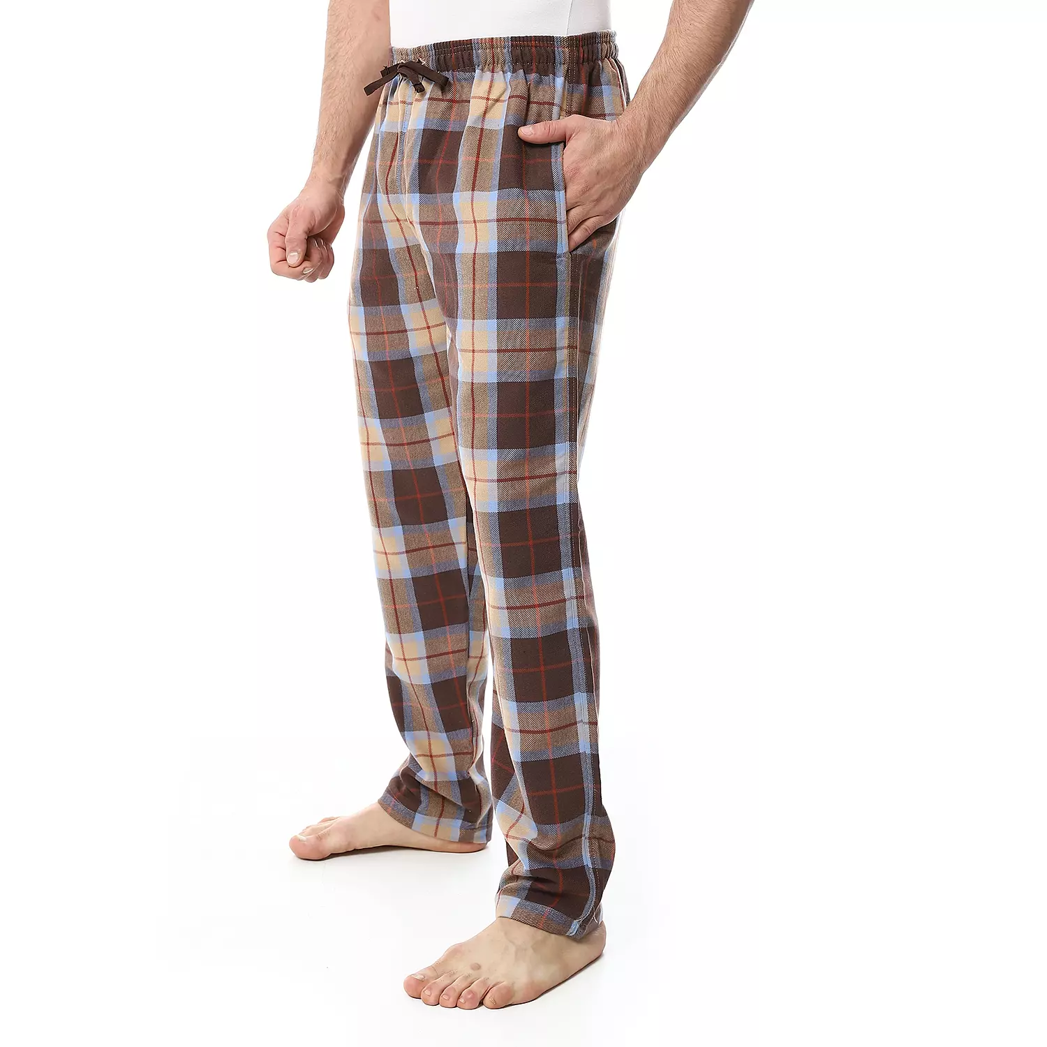 Shorto Winter Check Pants - Brown * Beige - 4045 - 4 hover image