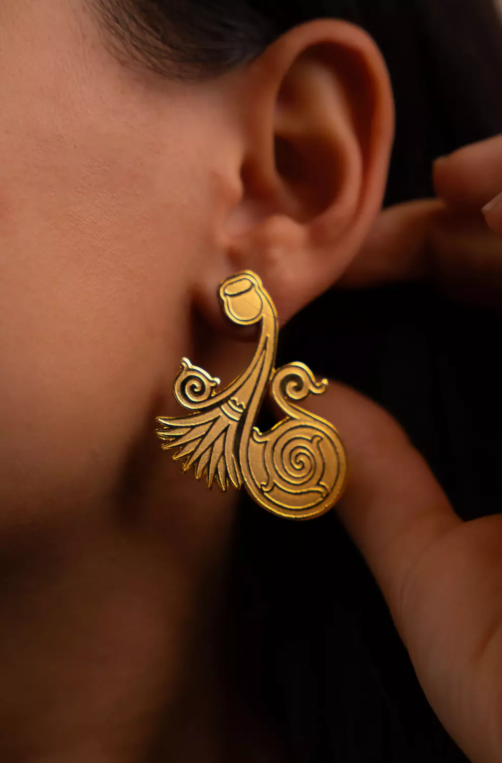 Golden Spiral Earrings