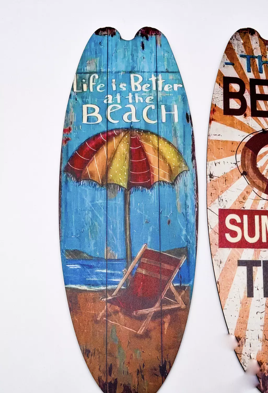 Beach Theme Wooden Surfboard Wall 4
