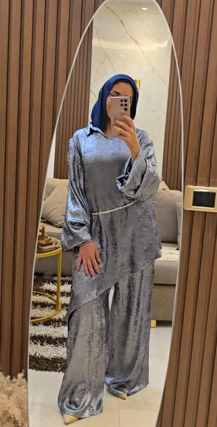 Suit metalic with belt 2