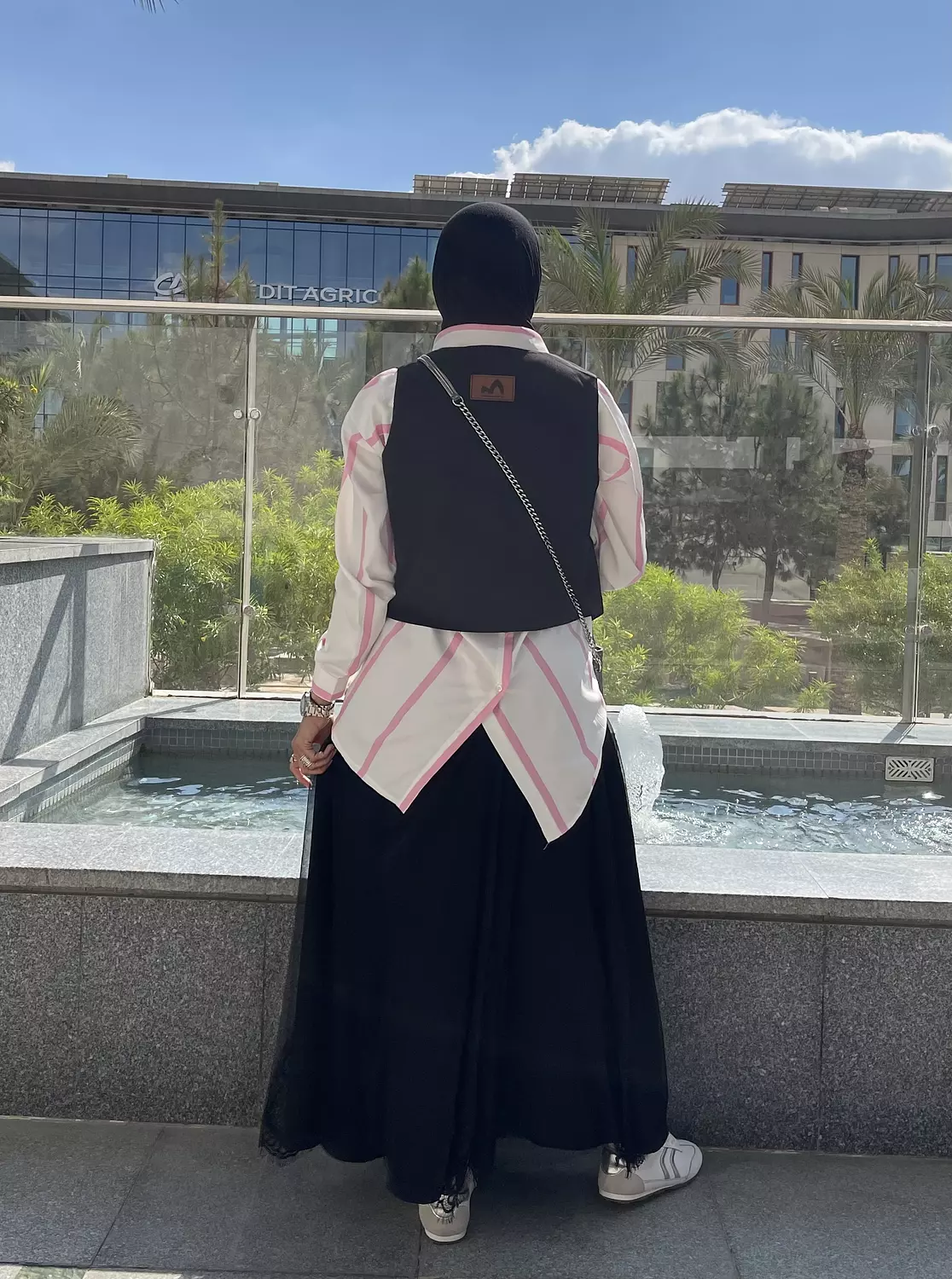 Striped pink shirt image