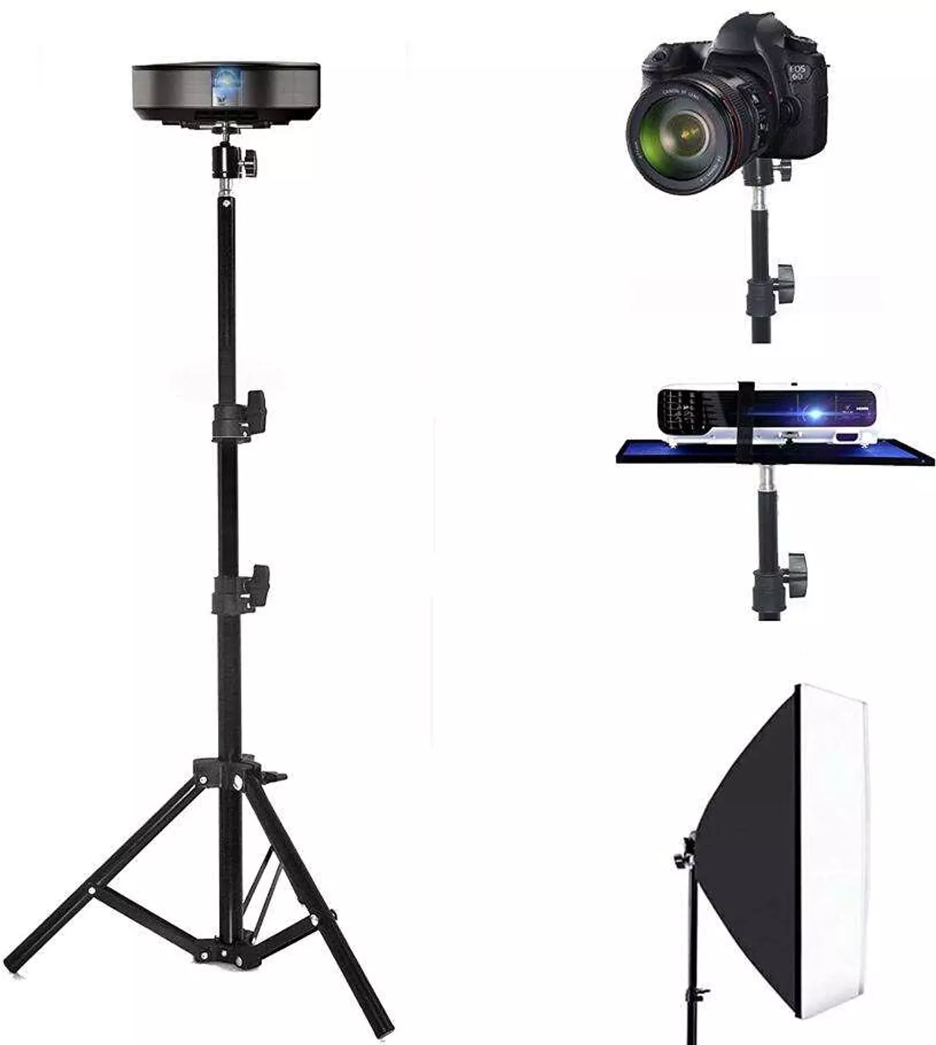 MF-3308 Camera Tripod with 3 Way Head and Metal Legs Black 4