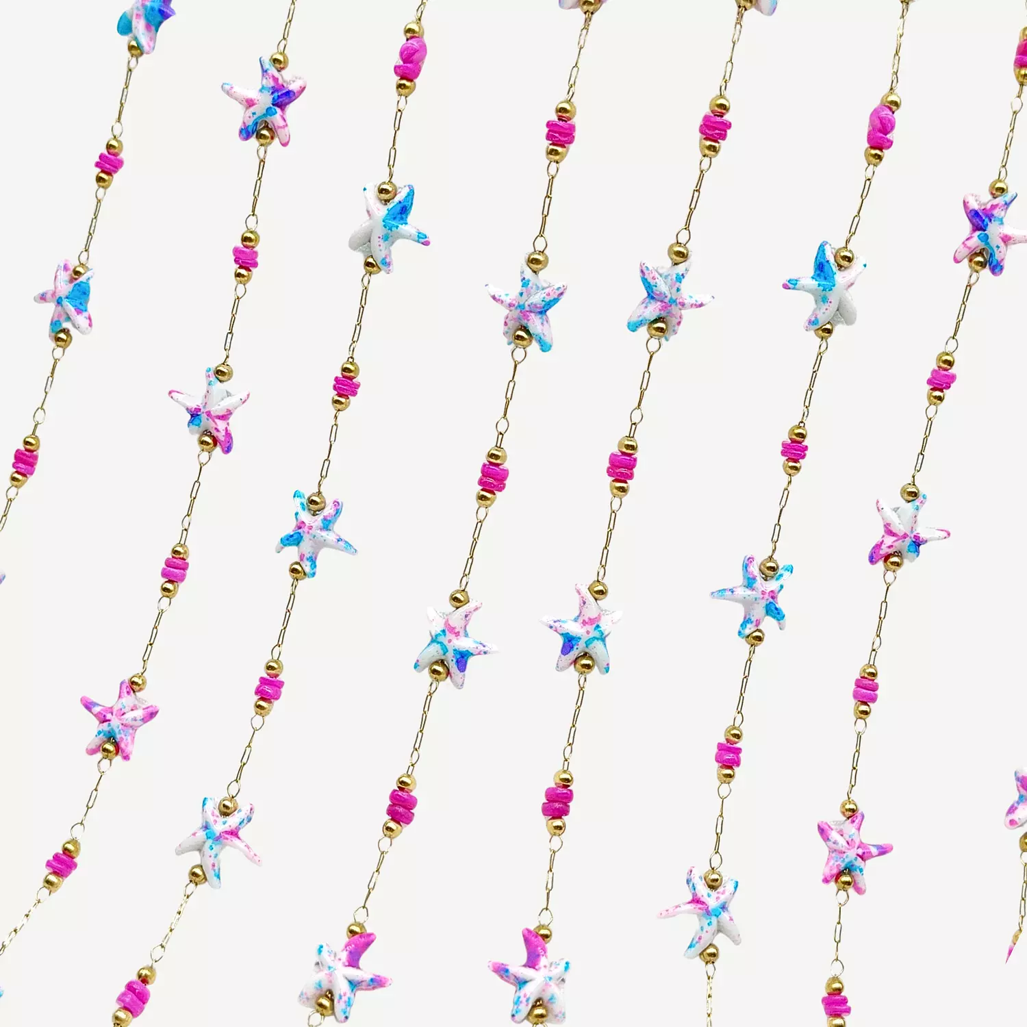 Pink & Blue Starfish Belly Chain hover image