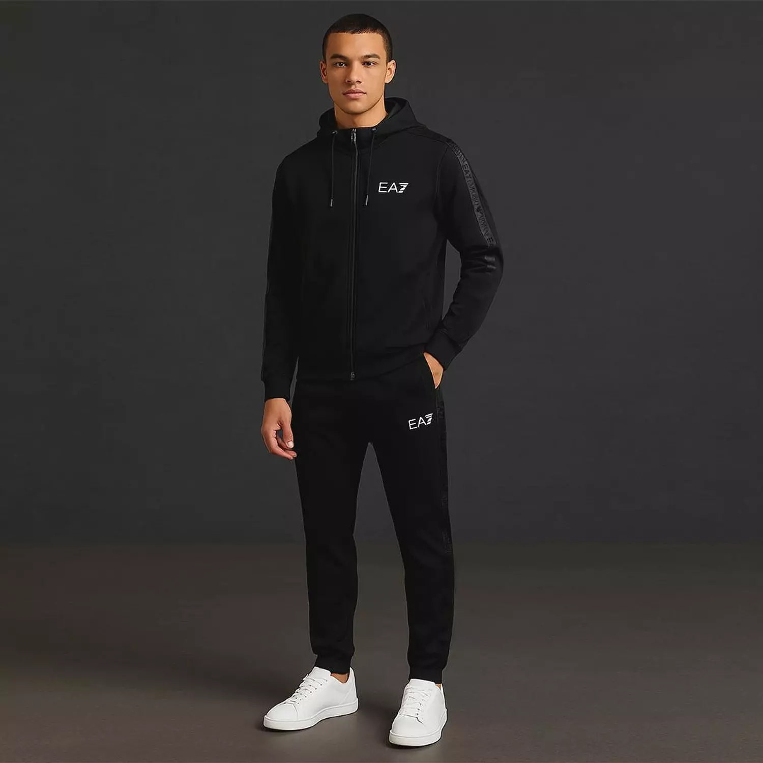 Tracksuit Ea7 Black Print image