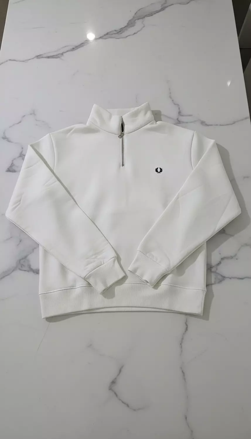 Fredperry sweater half zip white hover image
