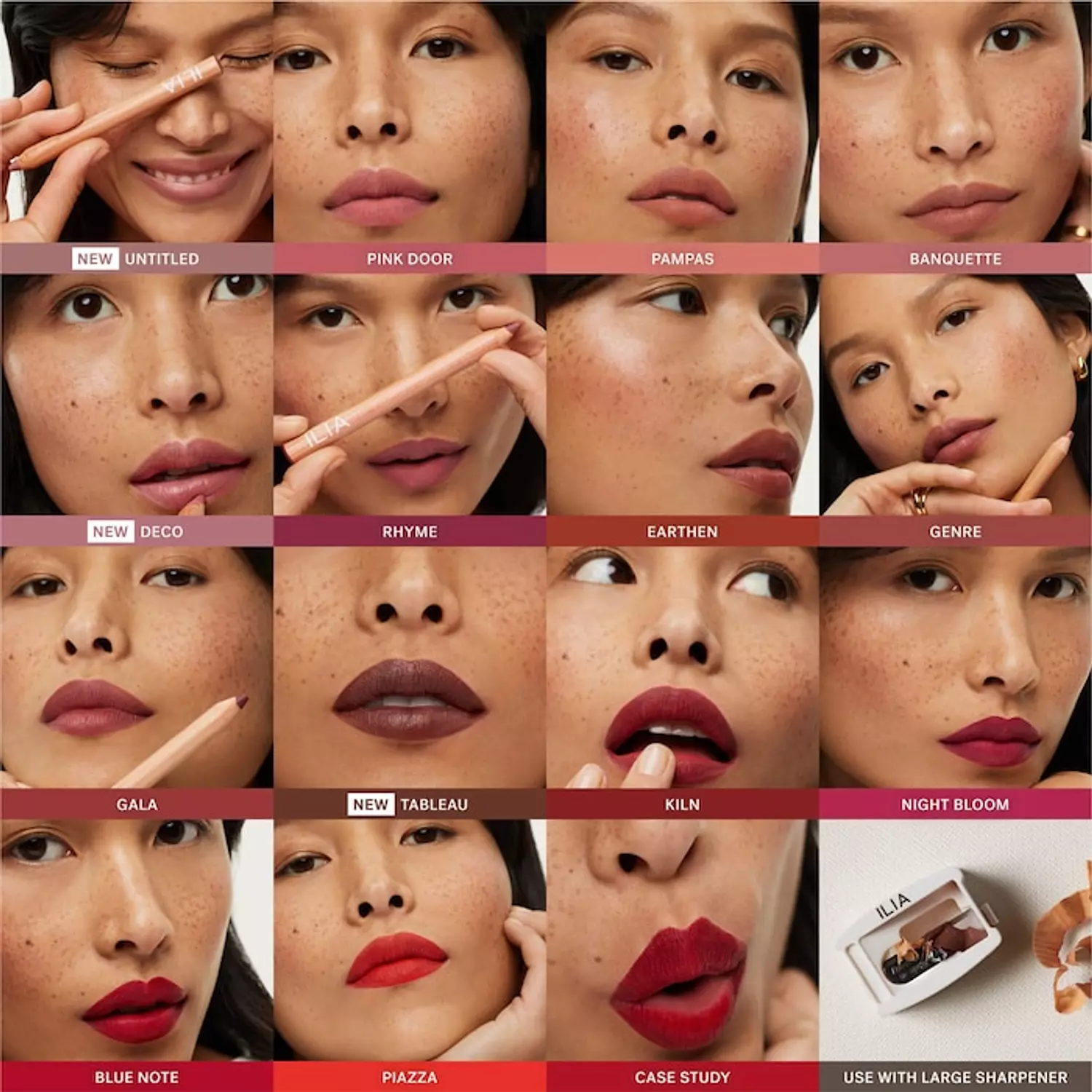 ILIA  Lip Sketch Hydrating Lipstick + Lip Liner Crayon 4