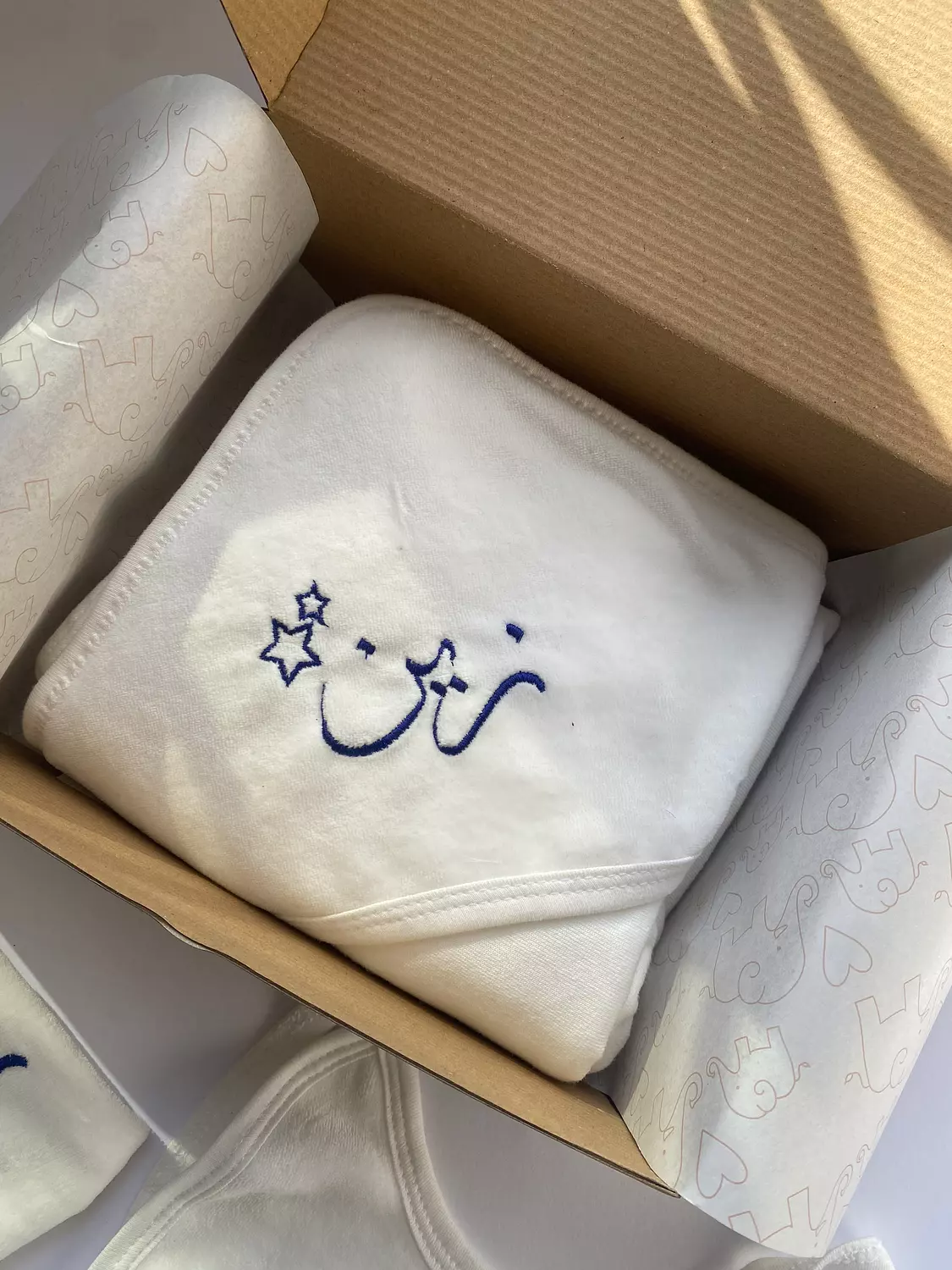 Navy blue stars embroidery design 1