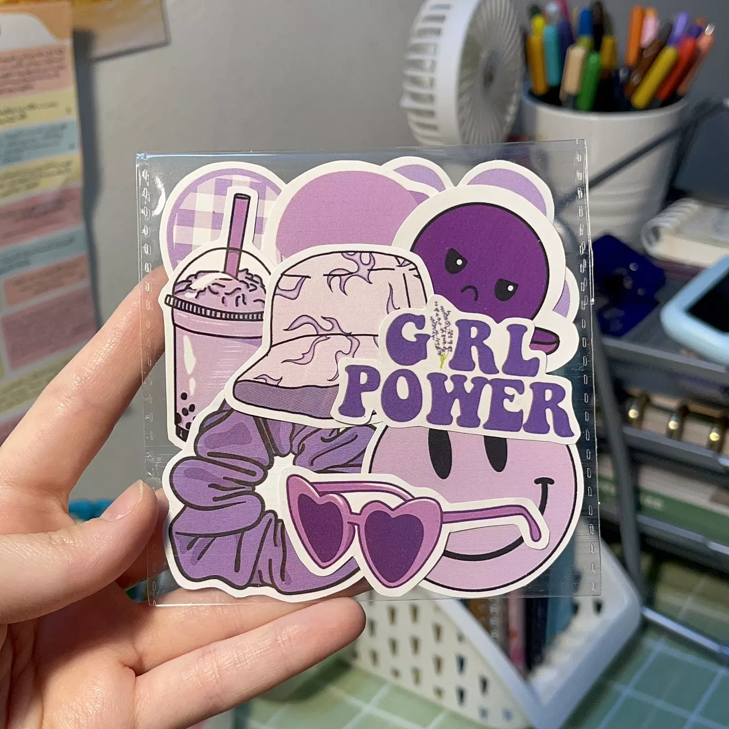 Purple stickers 