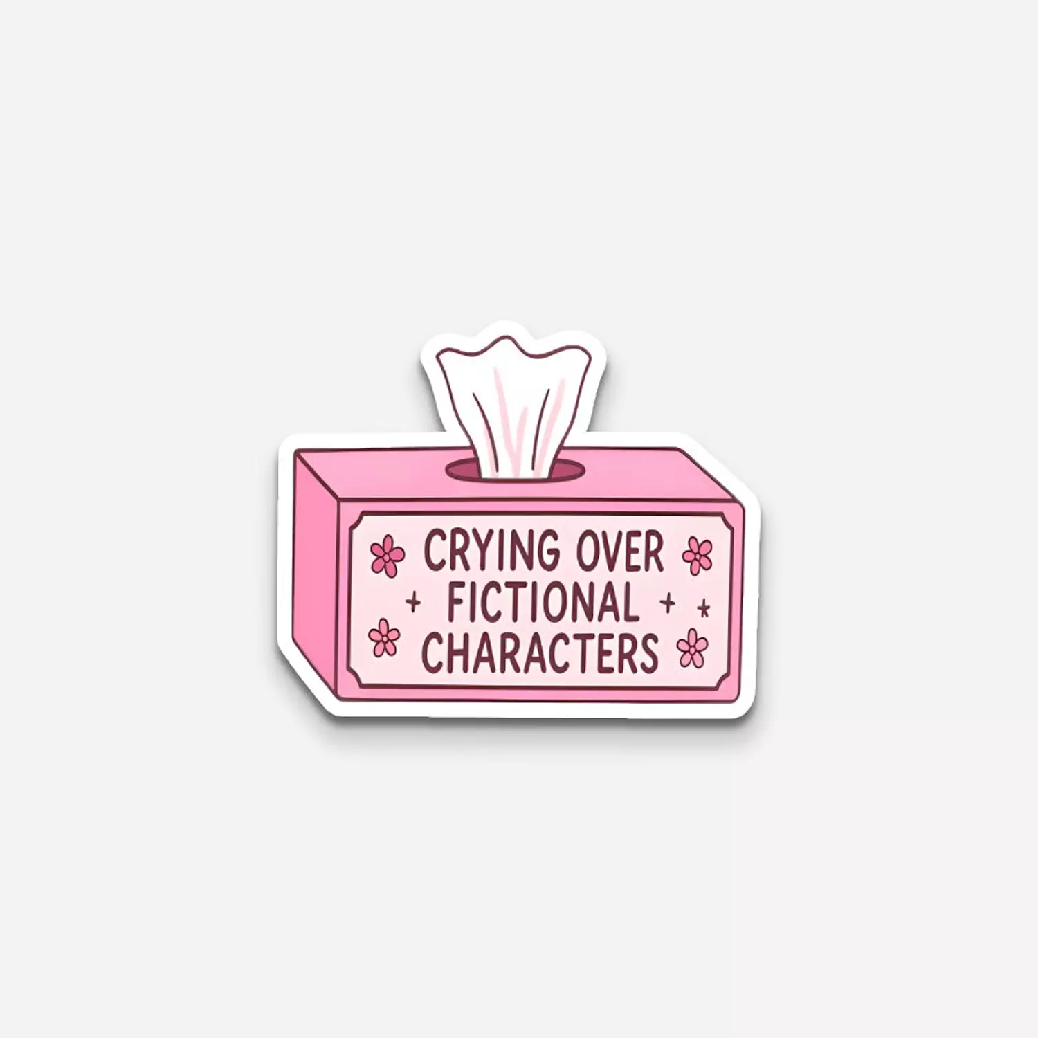 Crying Over Fictional Characters Sticker image