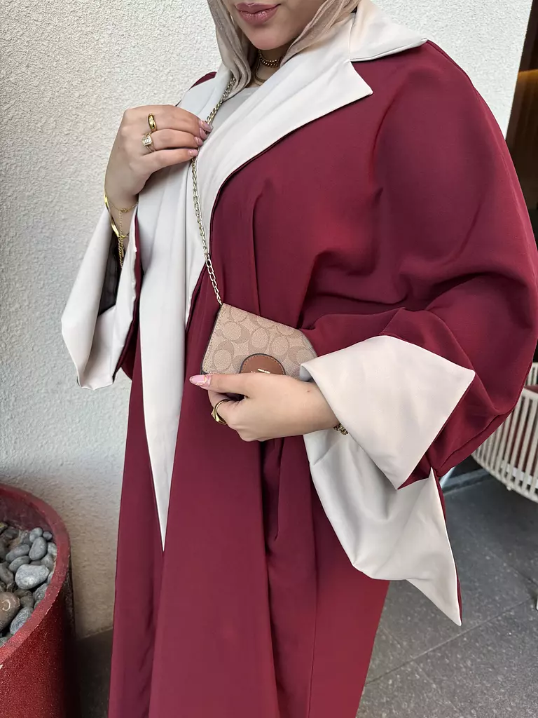 Burgundy abaya