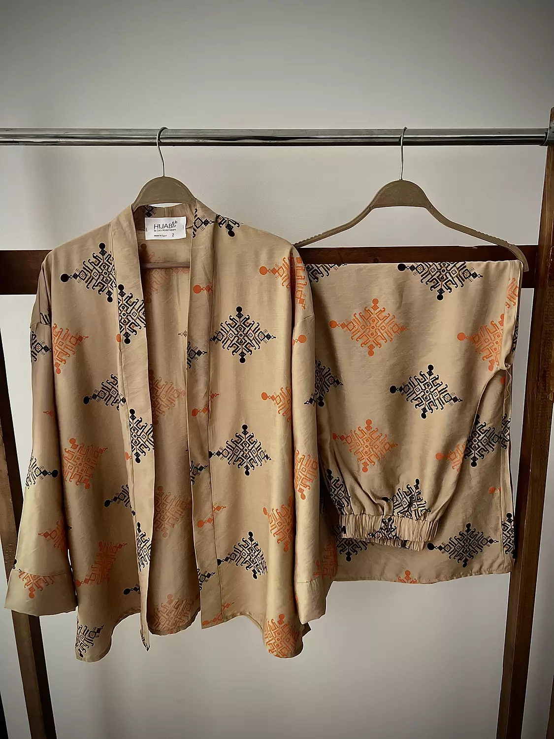 Patterned Linen Set - Café  image