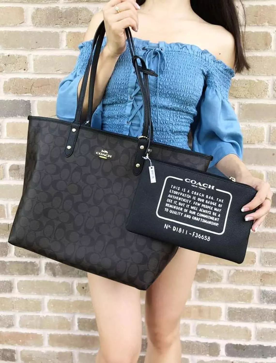 COACH REVERSIBLE CITY TOTE HANDBAG 1