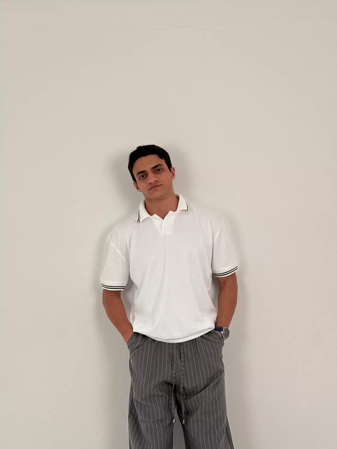 Wide Leg Stripped Pants - Men hover image