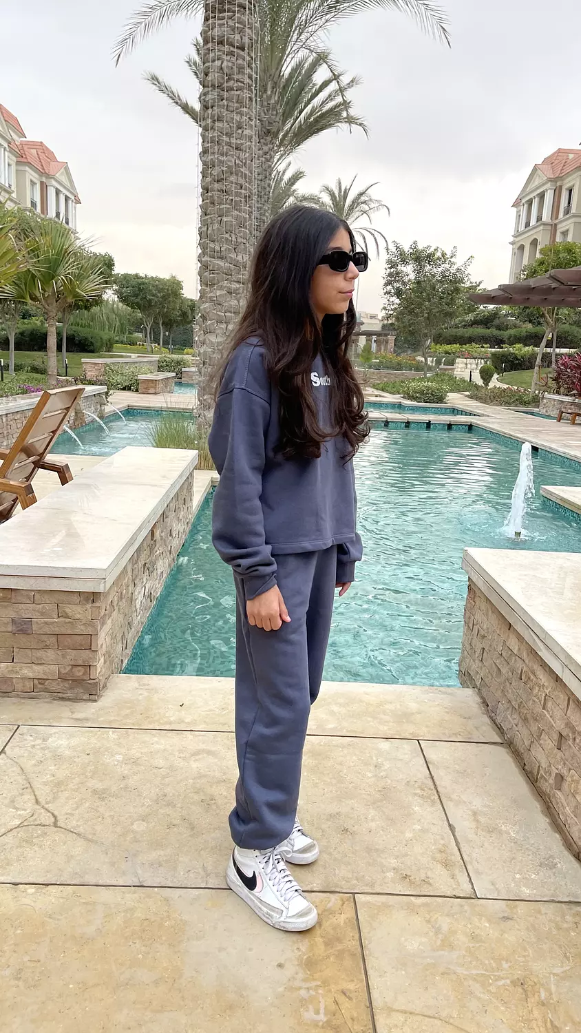 SOUTH CAN Cotton Grey Set for girls  hover image
