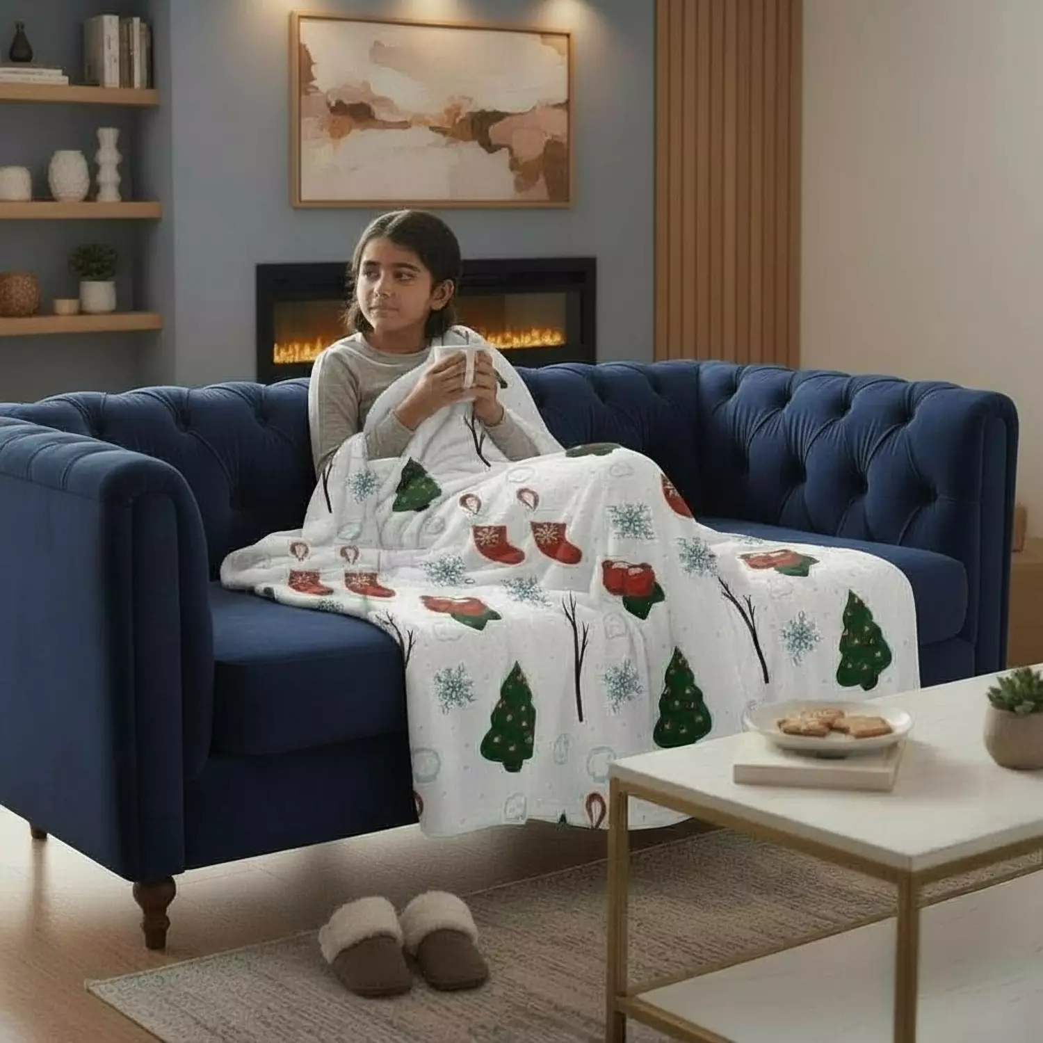 Throw Blanket Trees 1