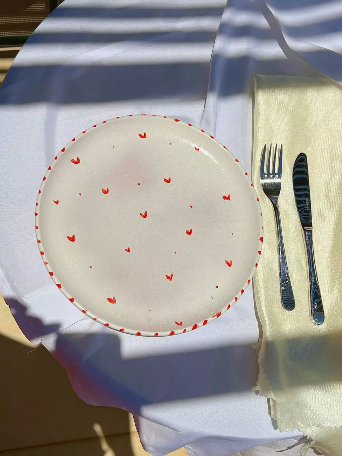 Hearts plate (food safe) image