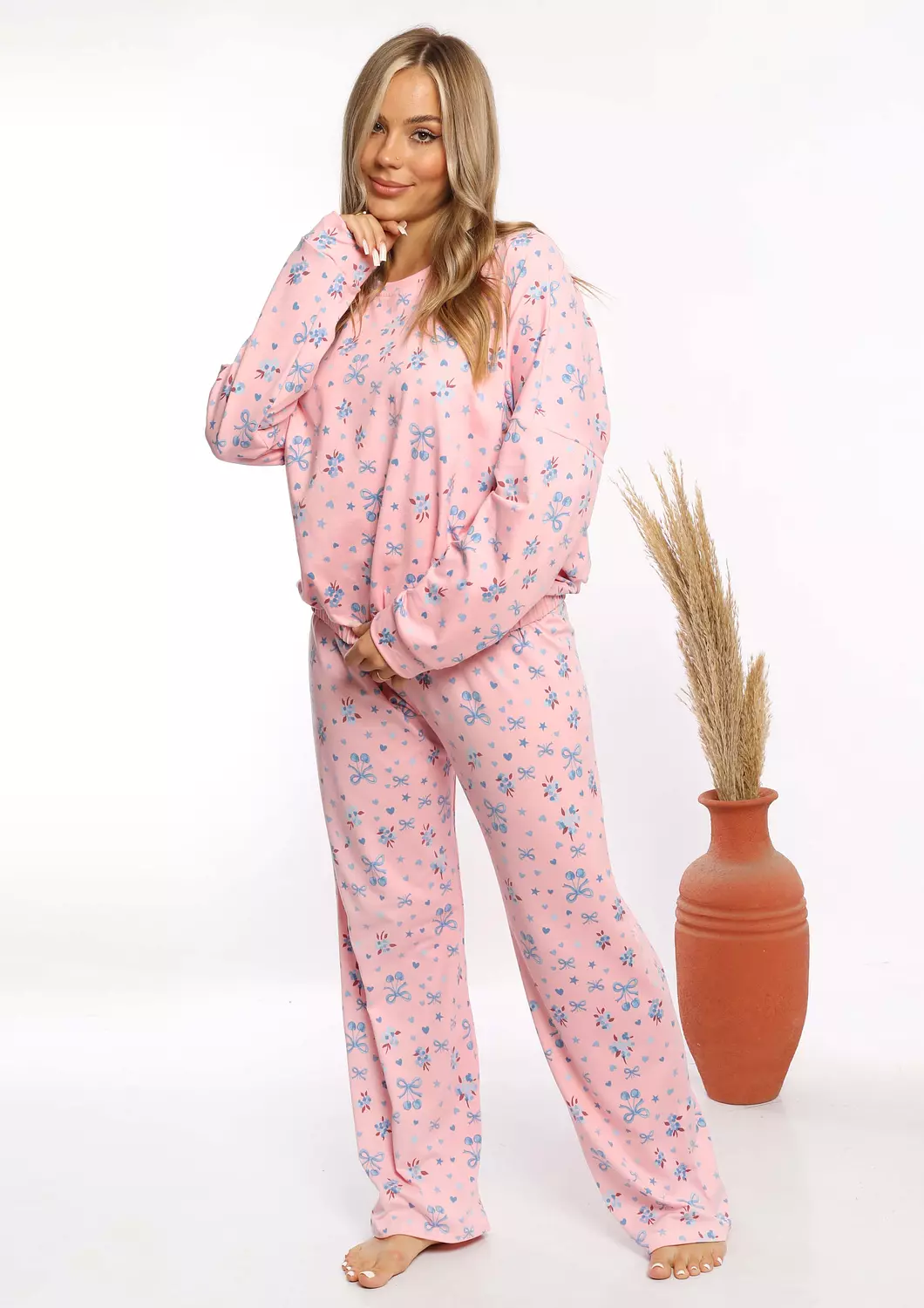c339 Pink Ribbons pajama set  image